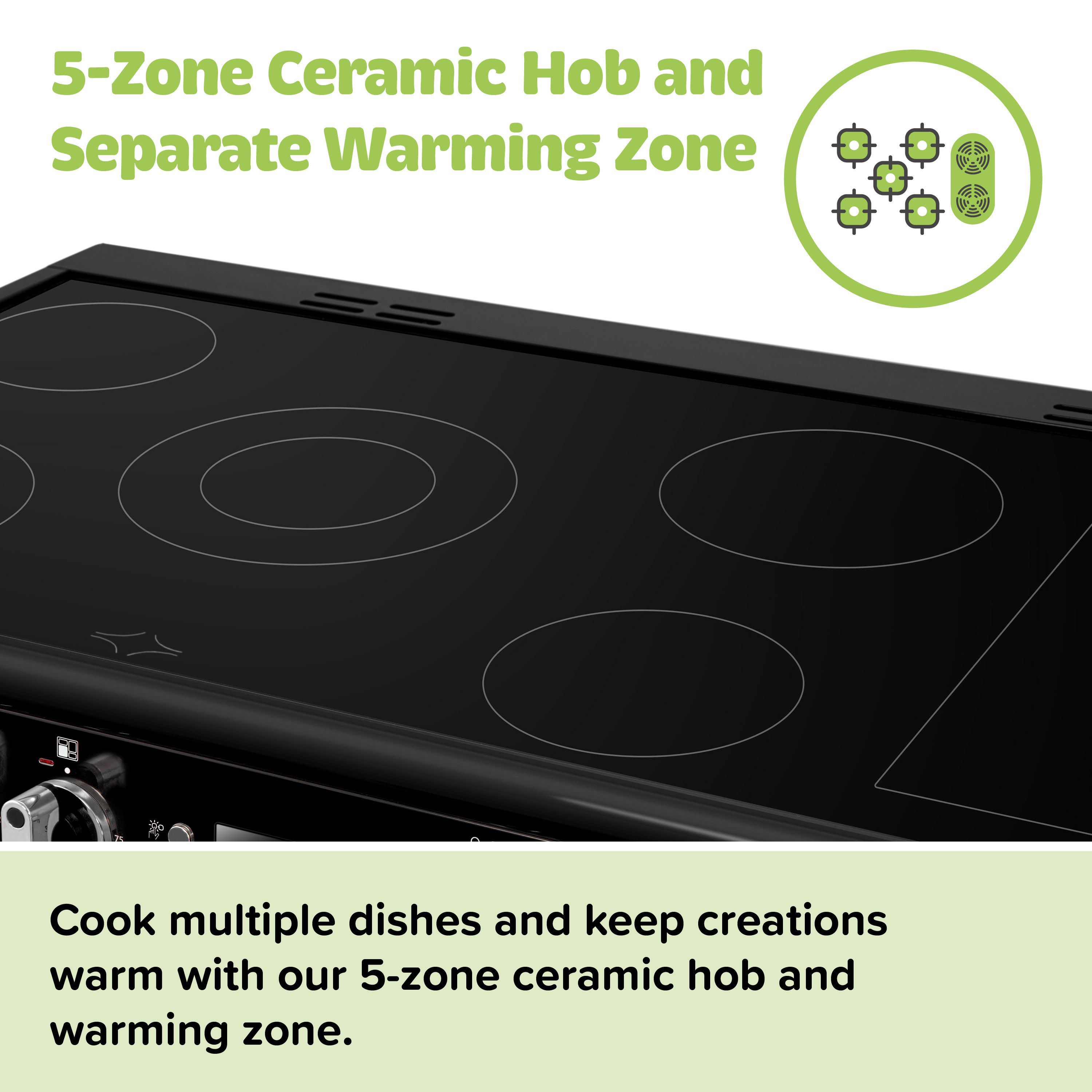 Leisure CK100C210K Freestanding Electric Range cooker with Electric Hob - Stainless steel effect