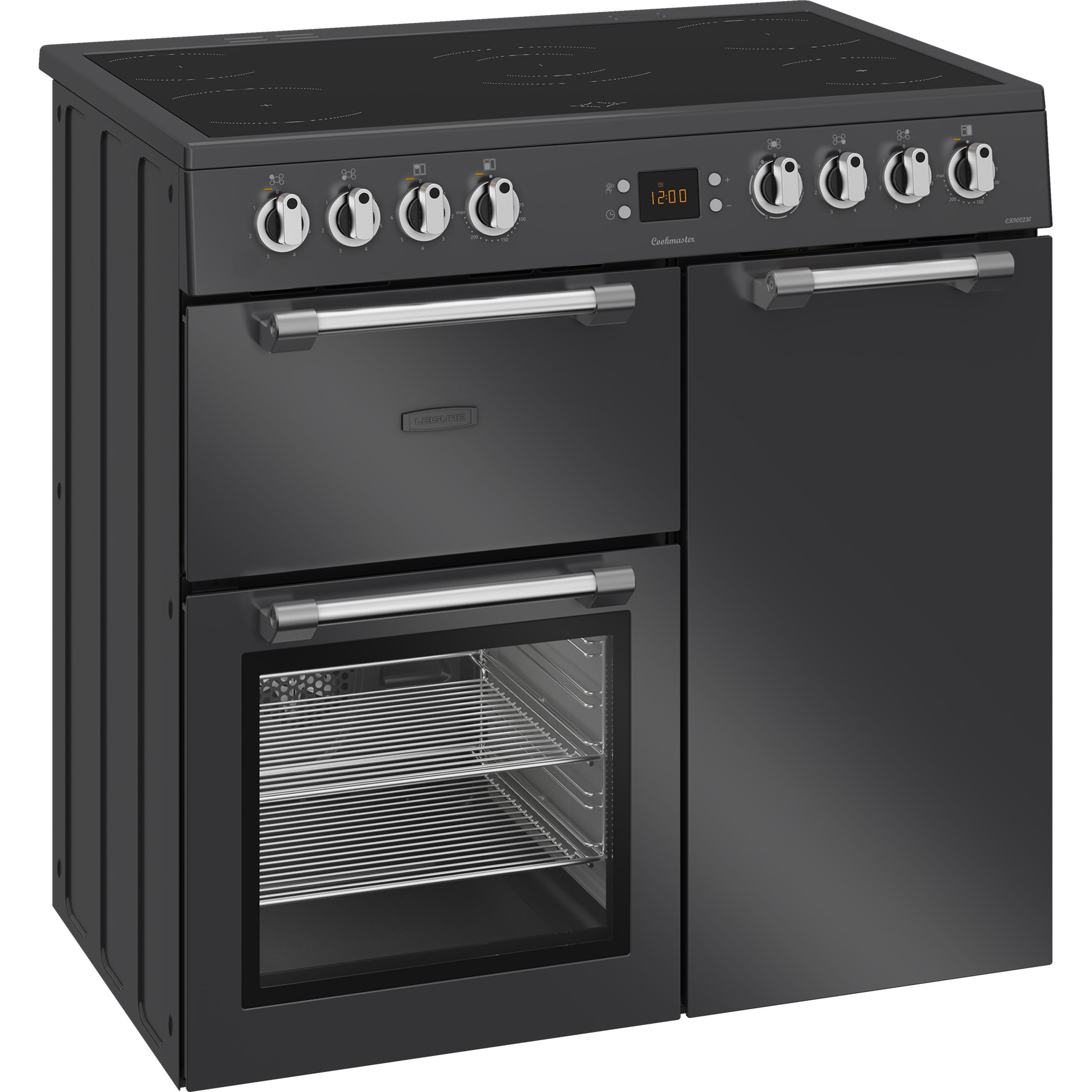 Leisure CK90C230T Freestanding Electric Range cooker - Matt anthracite chrome effect