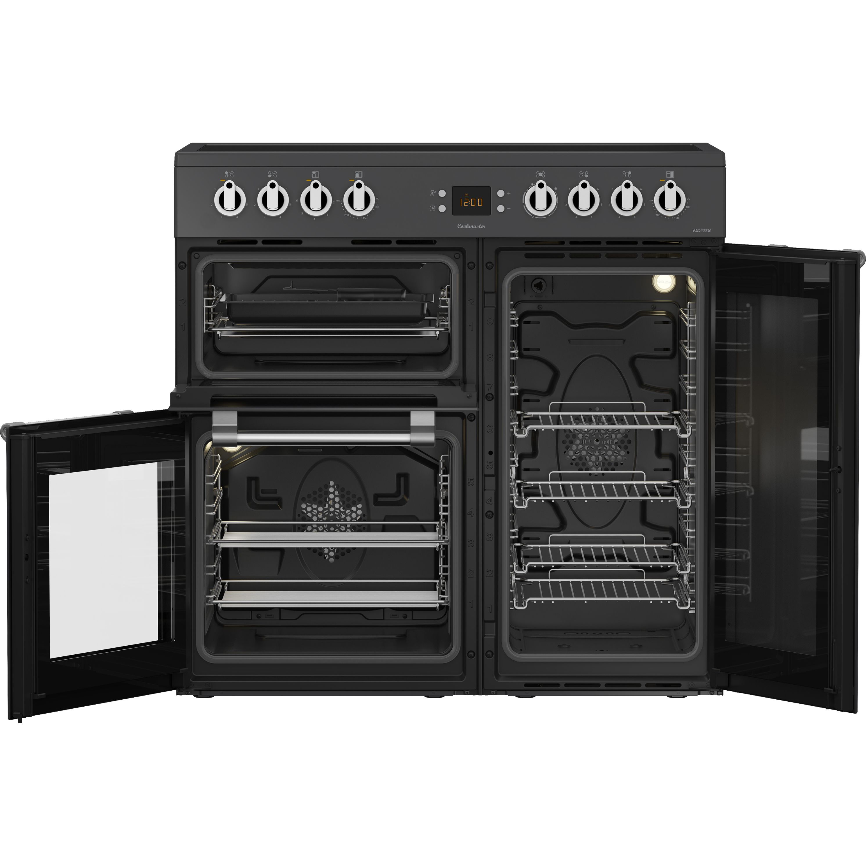 Leisure CK90C230T Freestanding Electric Range cooker - Matt anthracite chrome effect