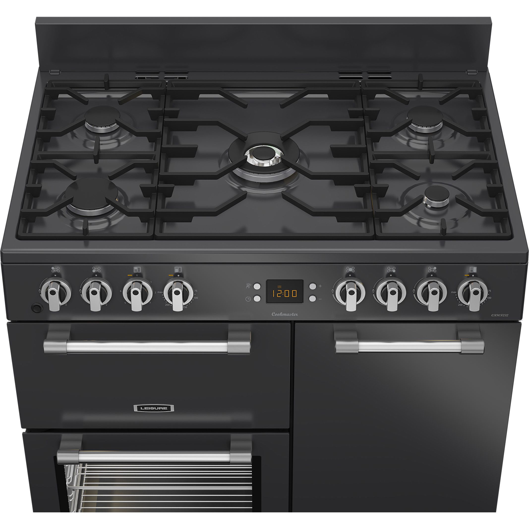 Leisure CK90F232T Freestanding Electric & gas Range cooker - Matt anthracite chrome effect