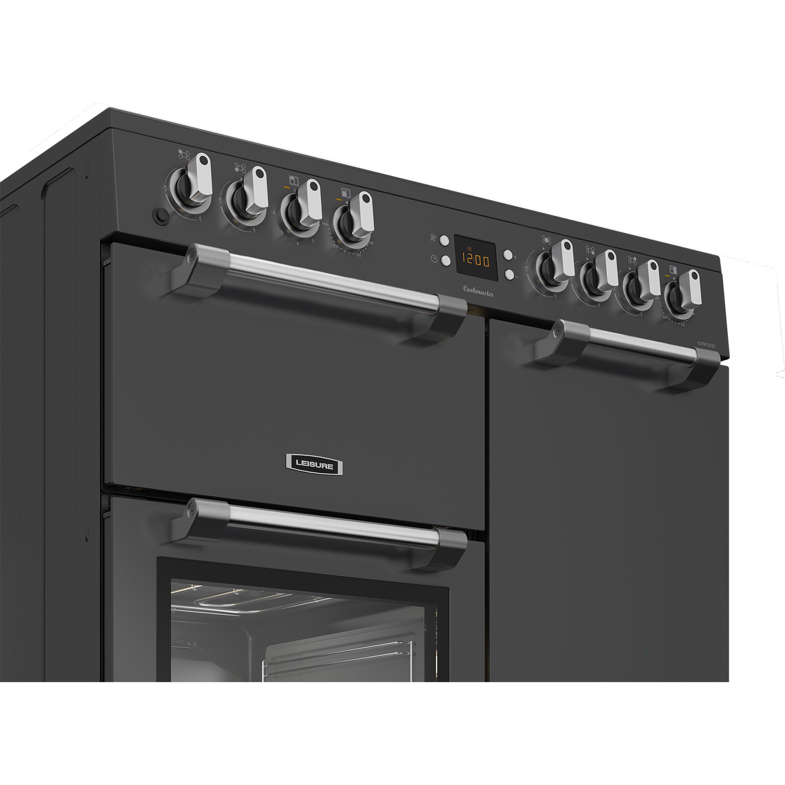 Leisure CK90F232T Freestanding Electric & gas Range cooker - Matt anthracite chrome effect