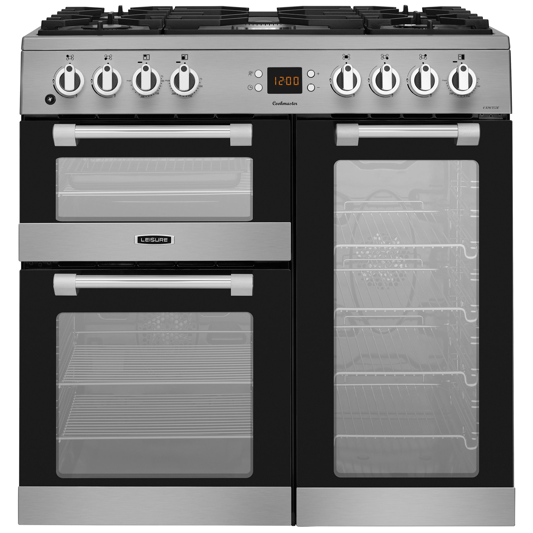 Leisure CK90F530X Freestanding Electric Range cooker - Gloss inox stainless steel effect