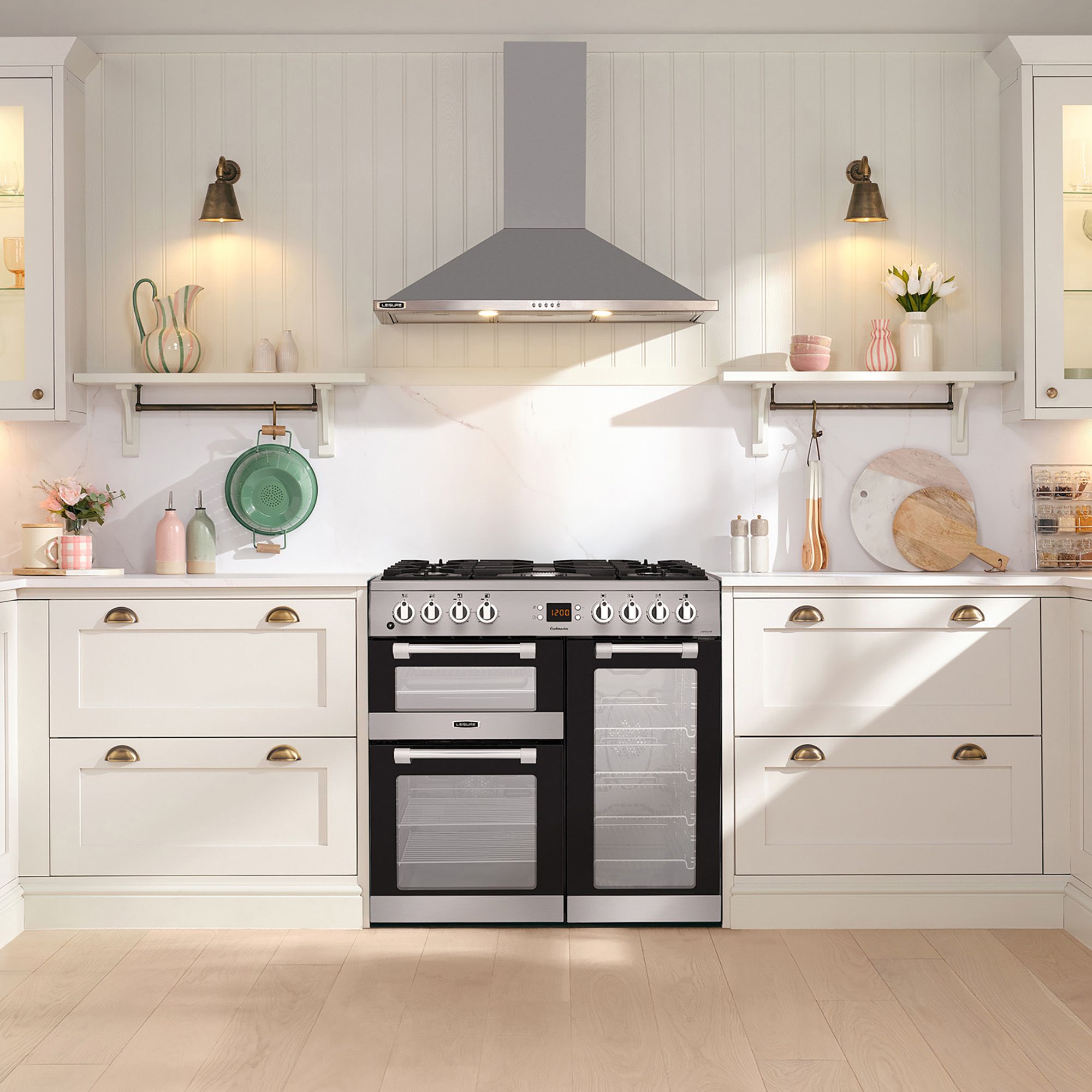 Leisure CK90F530X Freestanding Electric Range cooker - Gloss inox stainless steel effect