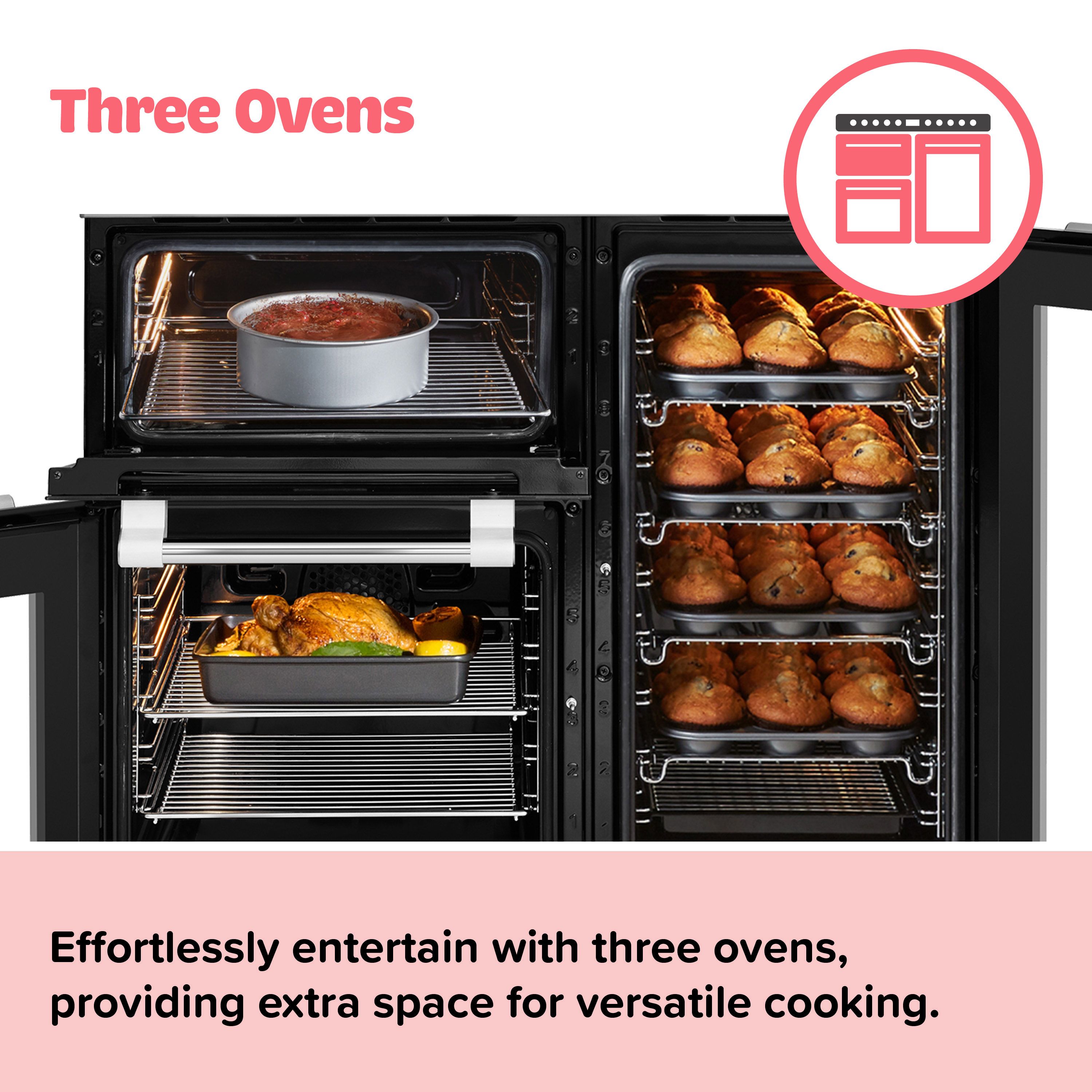 Leisure CS100F520K Freestanding Electric Range cooker with Gas Hob - Black