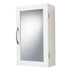 Lenna White Single Cabinet Mirrored (H)500mm (W)300mm