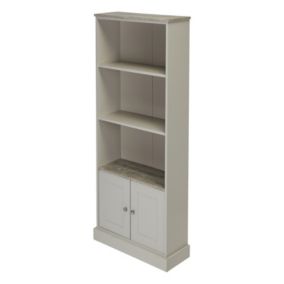 Letvica Matt grey 1 compartment 3 Shelf Freestanding Rectangular Bookcase (H)1826mm (W)737mm (D)291mm