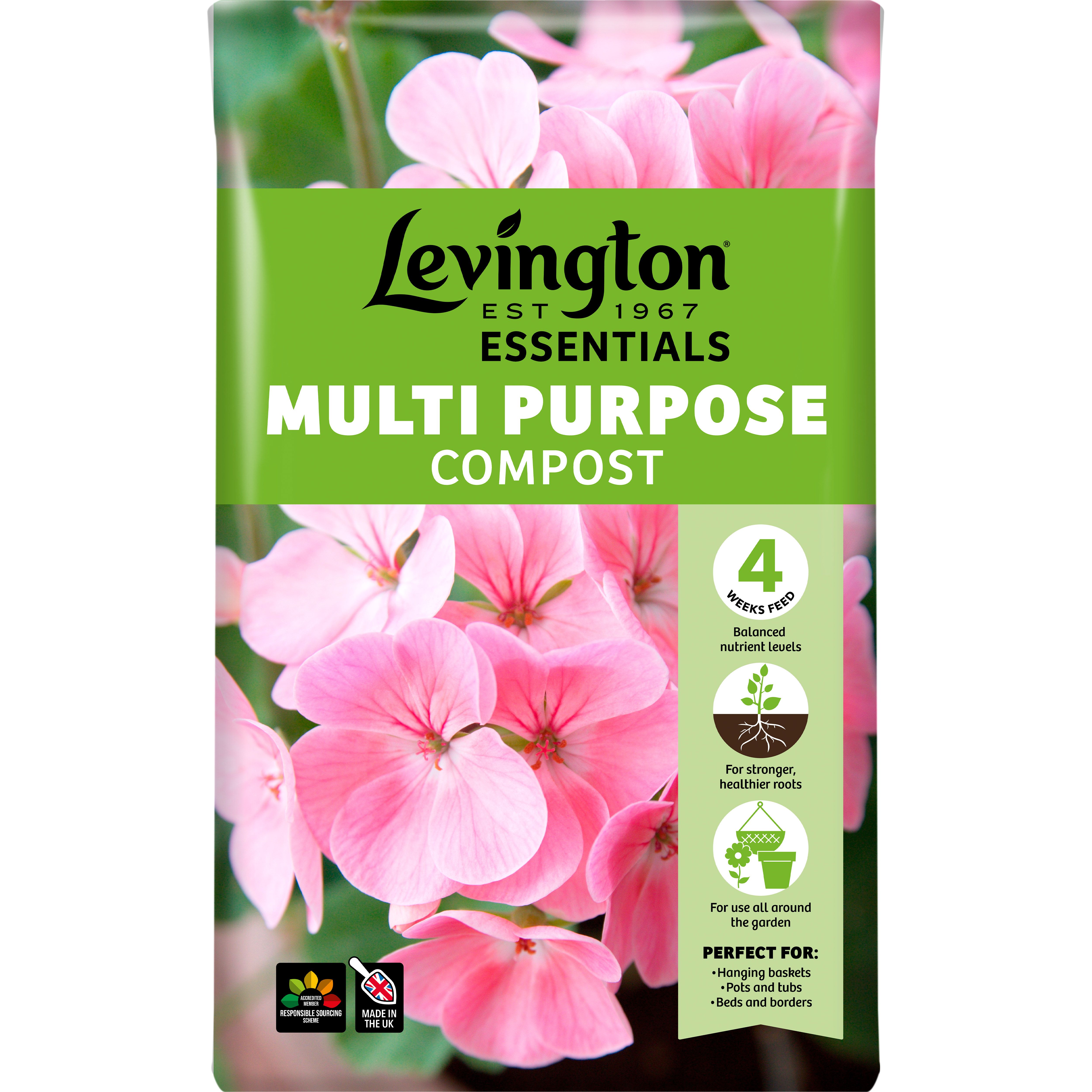 Levington Essentials Peat-free Multi-purpose Compost 40L
