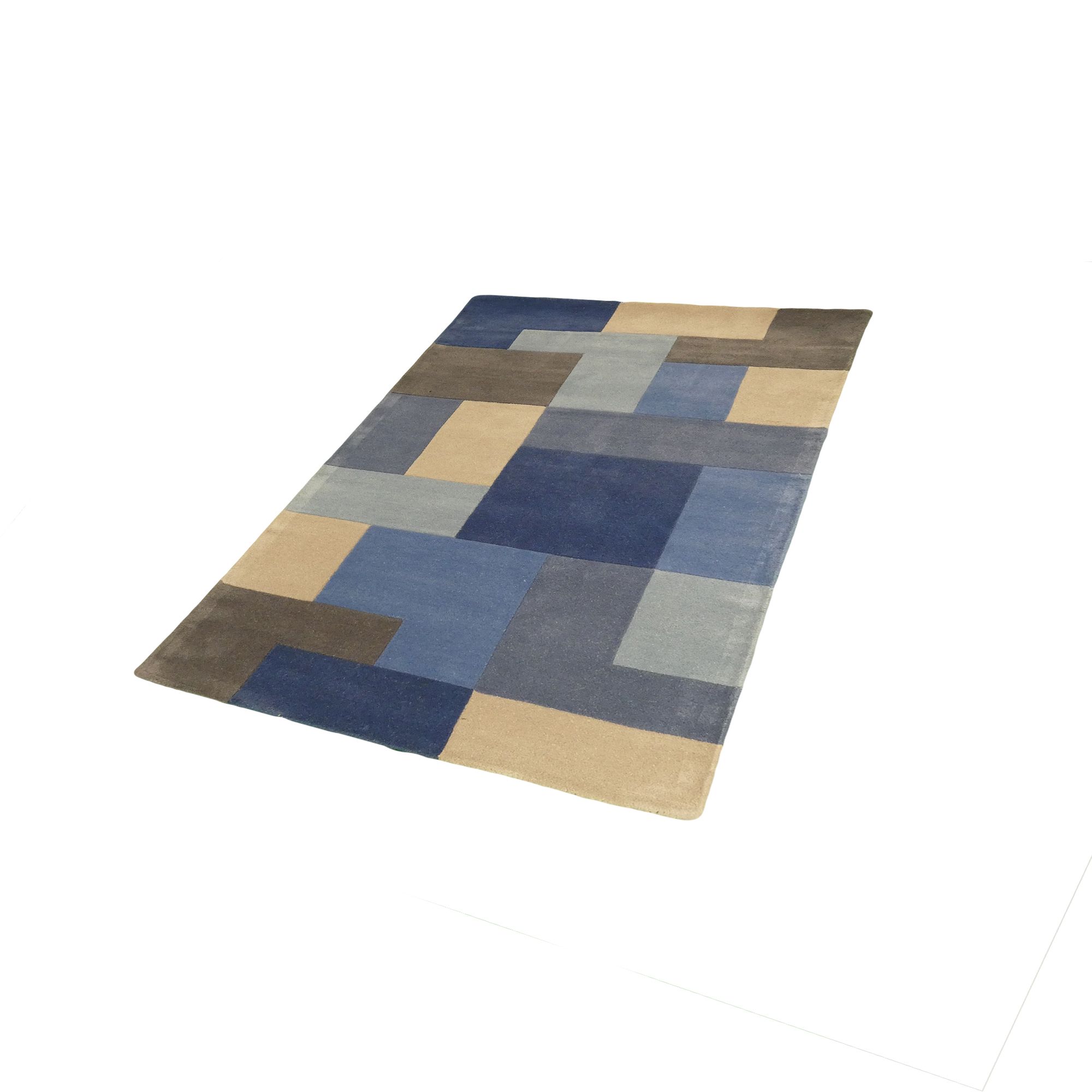 Lexus Blue Block Rug 170cmx120cm