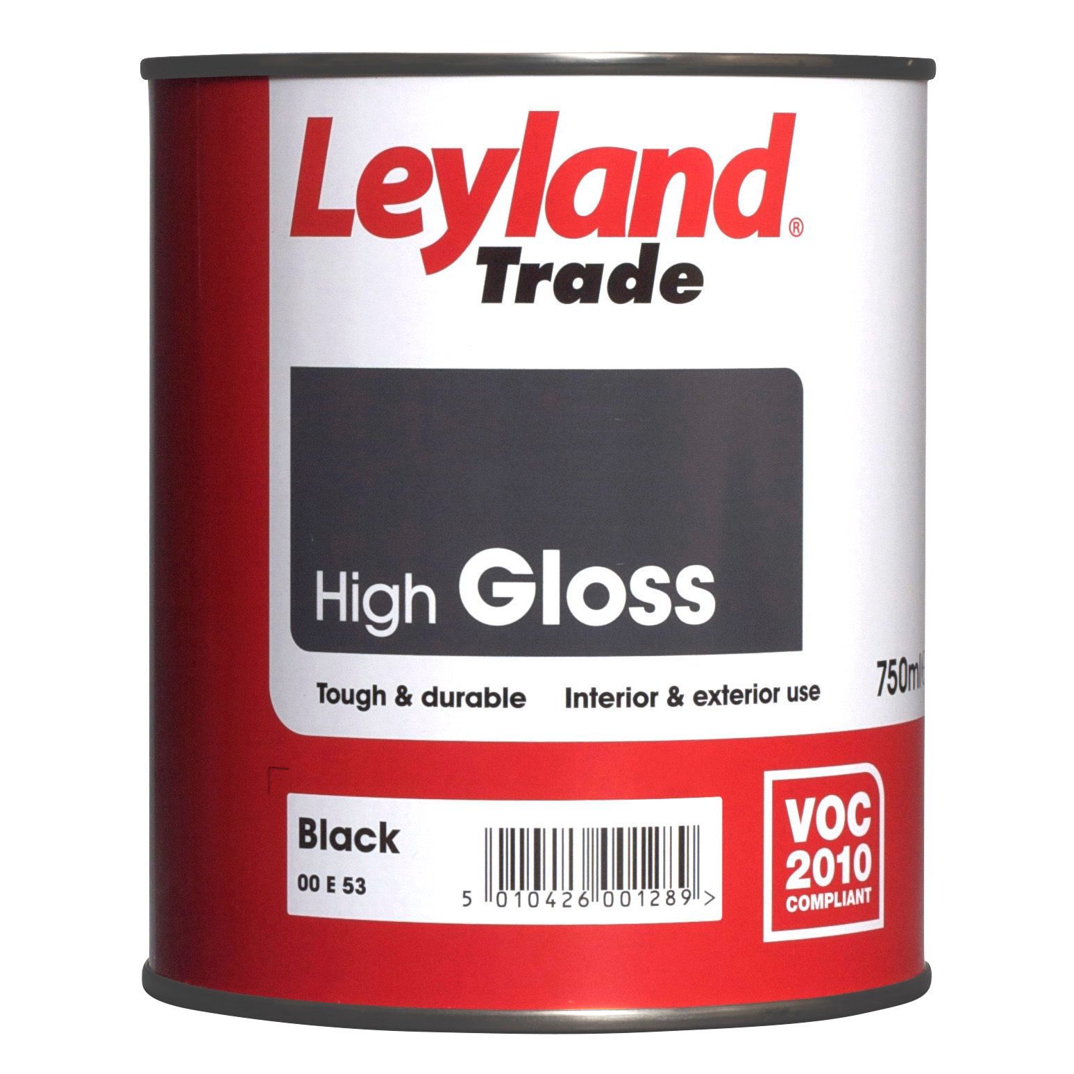 Leyland Trade Black Gloss Metal & wood paint, 750ml Tradepoint