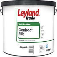 Leyland Trade Contract Magnolia Silk Emulsion paint, 10L
