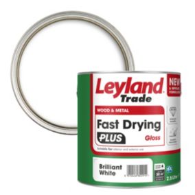 Leyland Trade Fast Dry Plus Brilliant White Gloss Metal & wood paint, 2.5L