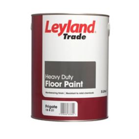 Leyland Trade Heavy duty Frigate grey Satin Floor paint, 5L