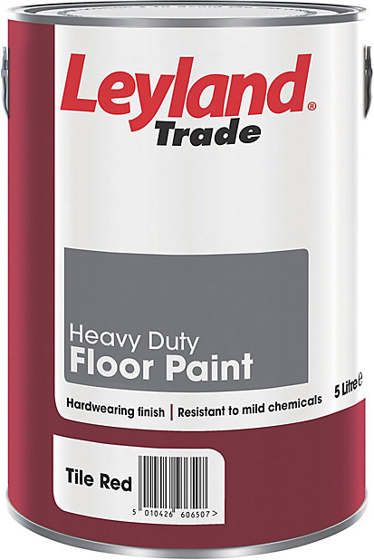 Leyland Trade Heavy Duty Tile Red Satin, Red Floor Tiles B Q