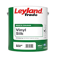 Leyland Trade White Silk Emulsion paint, 5L