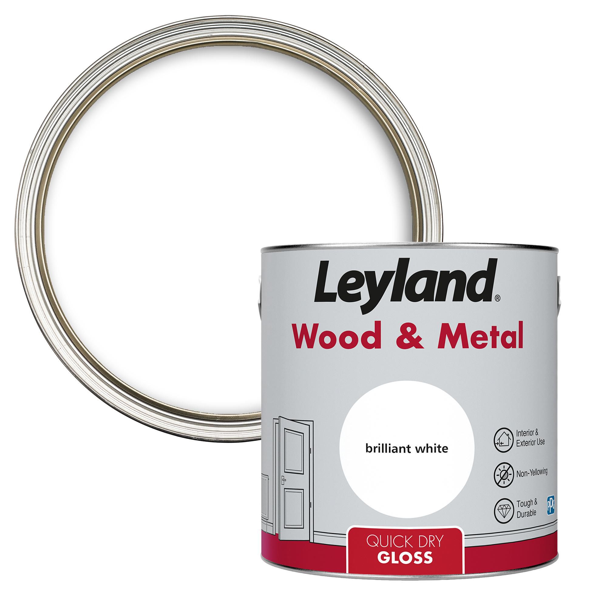 Leyland White Gloss Metal & wood paint, 2.5L