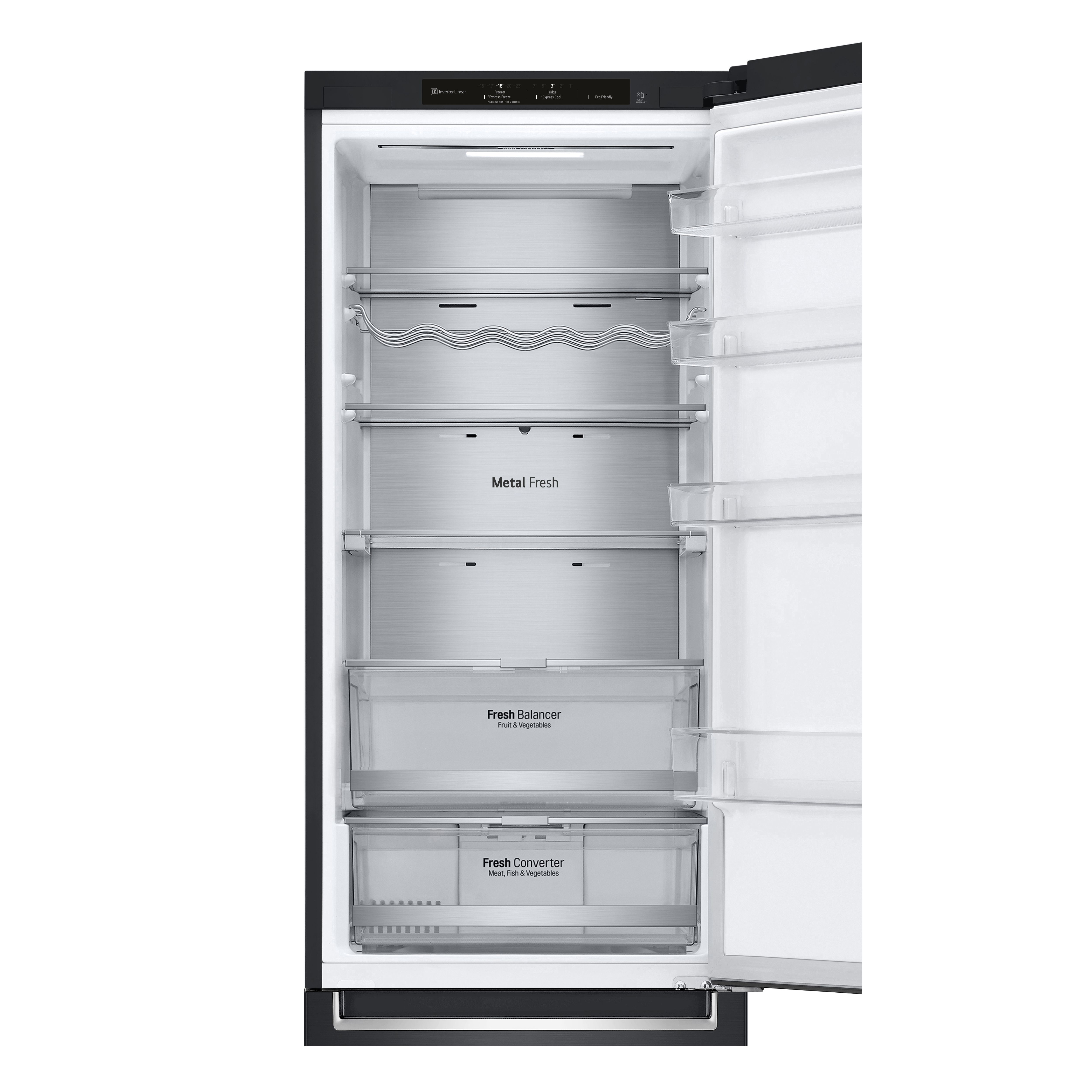 LG GBB72MCVBN_BK Freestanding Frost free Fridge freezer - Black
