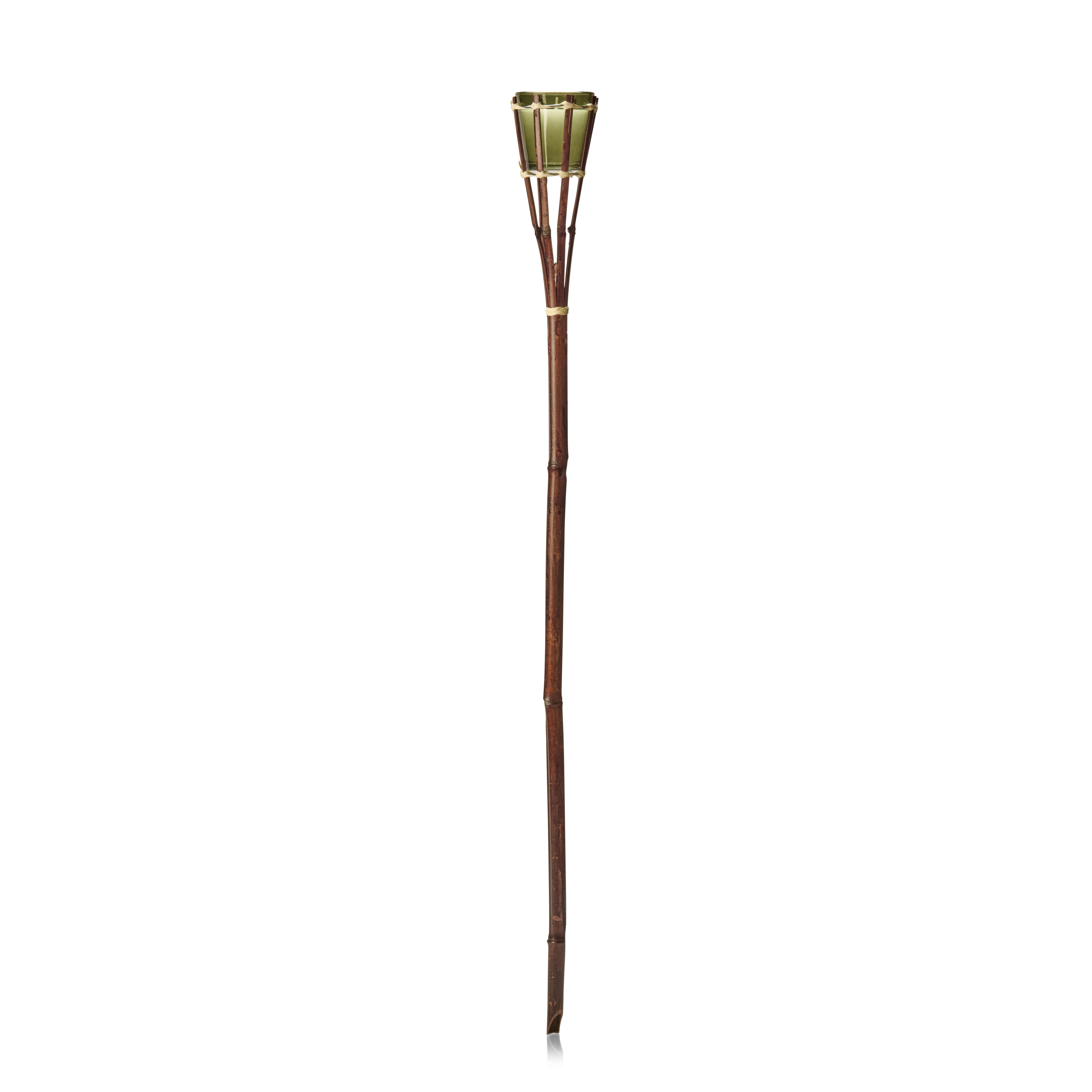 Lichen green Bamboo Torch (H)96cm