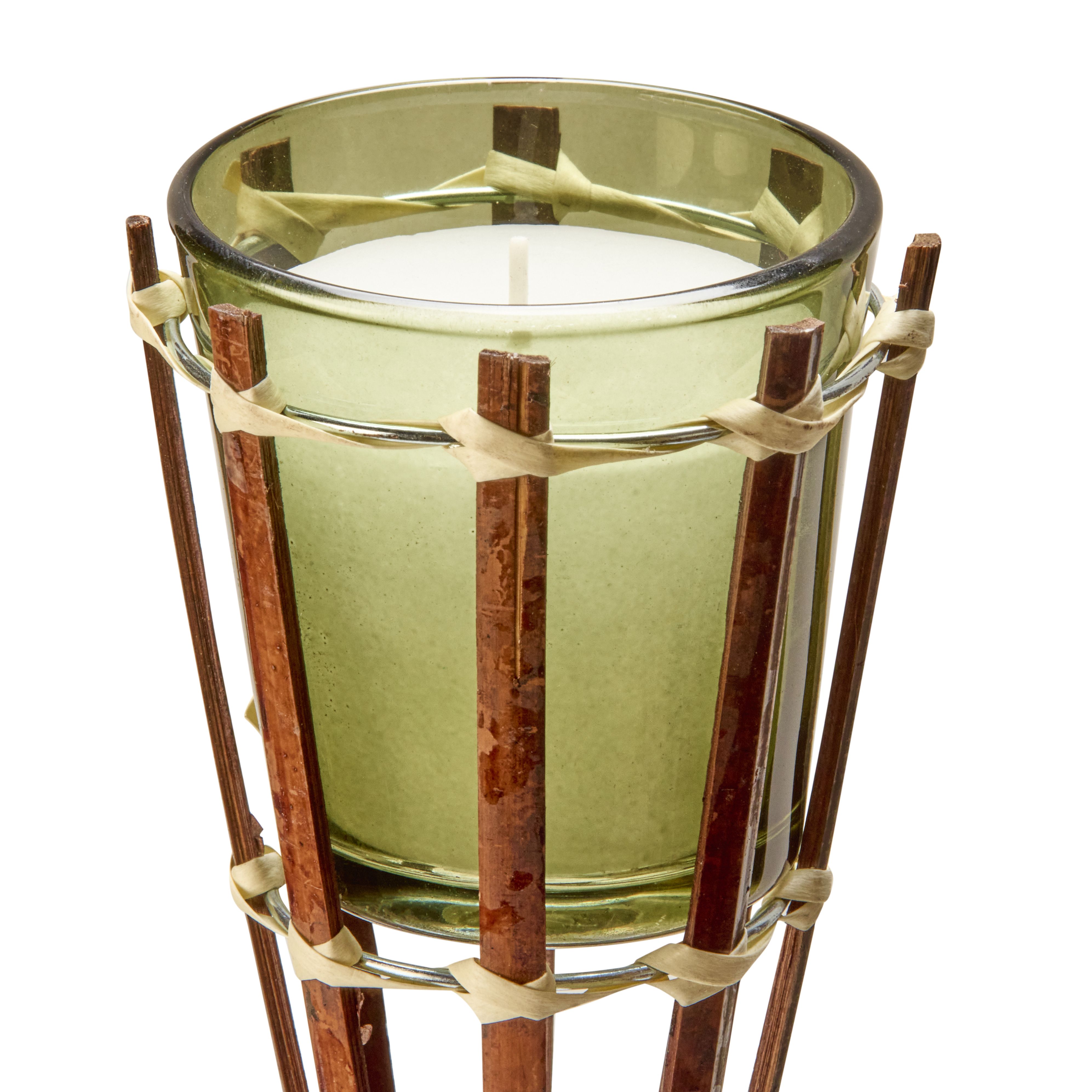 Lichen green Bamboo Torch (H)96cm