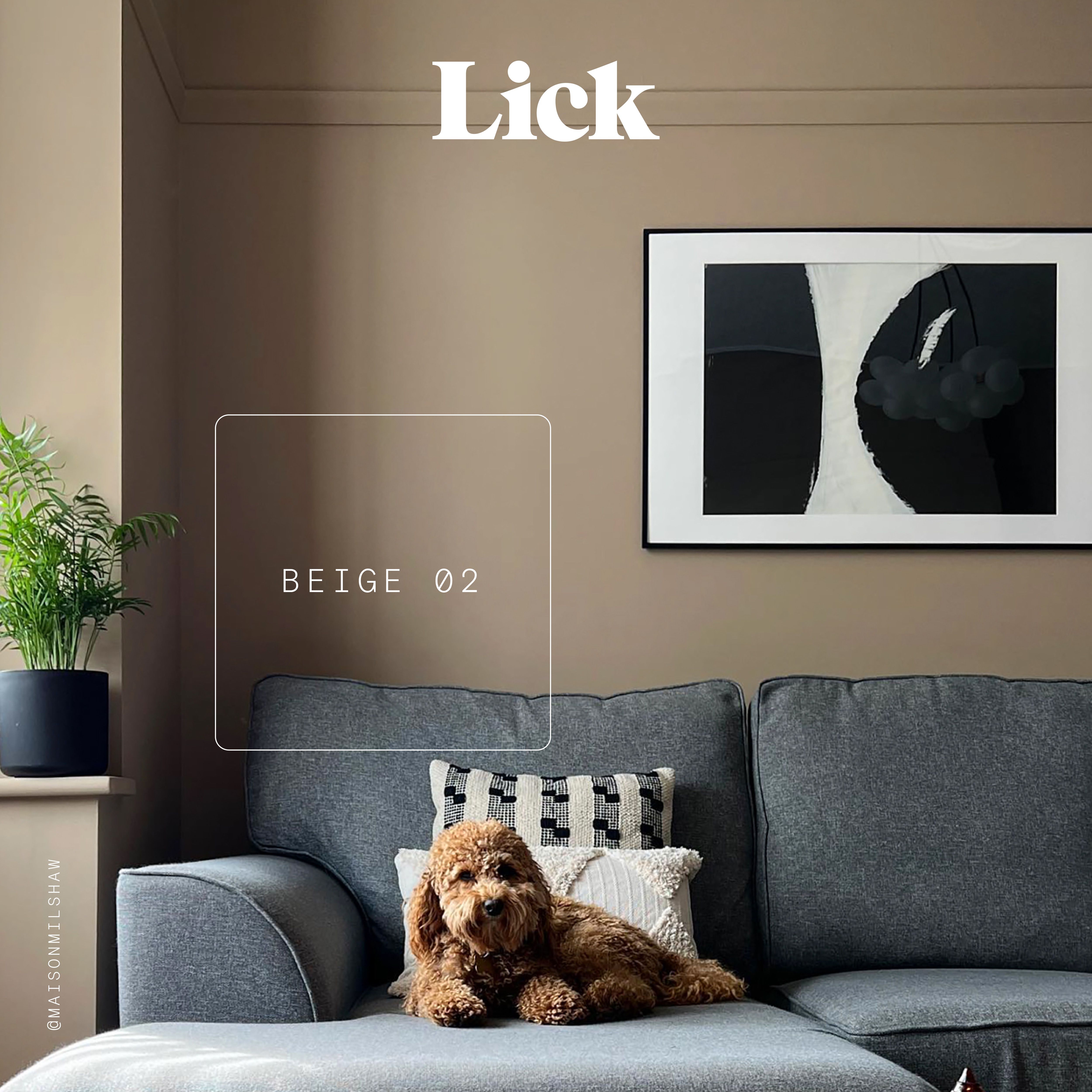 Lick Beige 02 Eggshell Emulsion paint, 2.5L