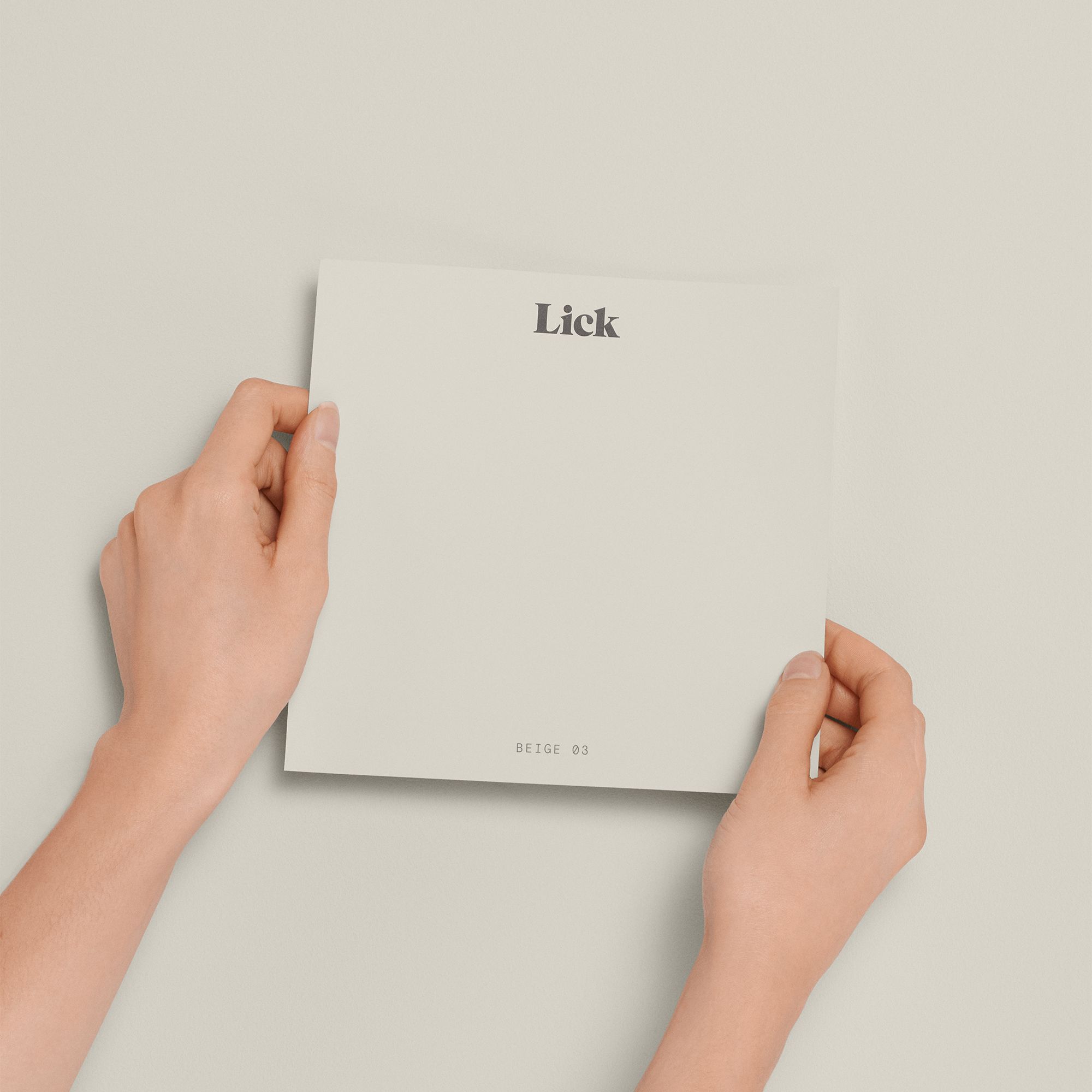 Lick Beige 03 Peel & stick Tester