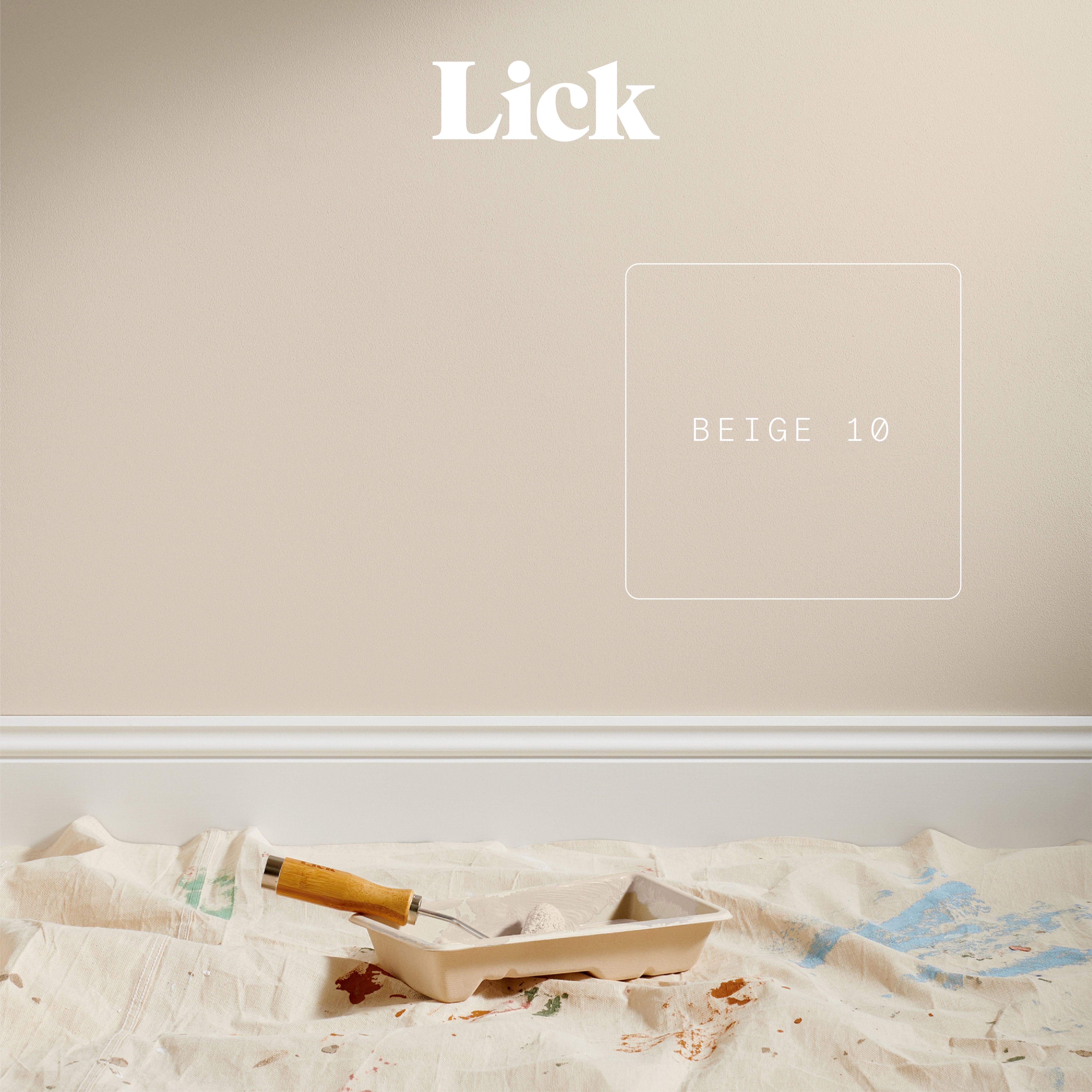 Lick Beige 10 Eggshell Emulsion paint, 2.5L