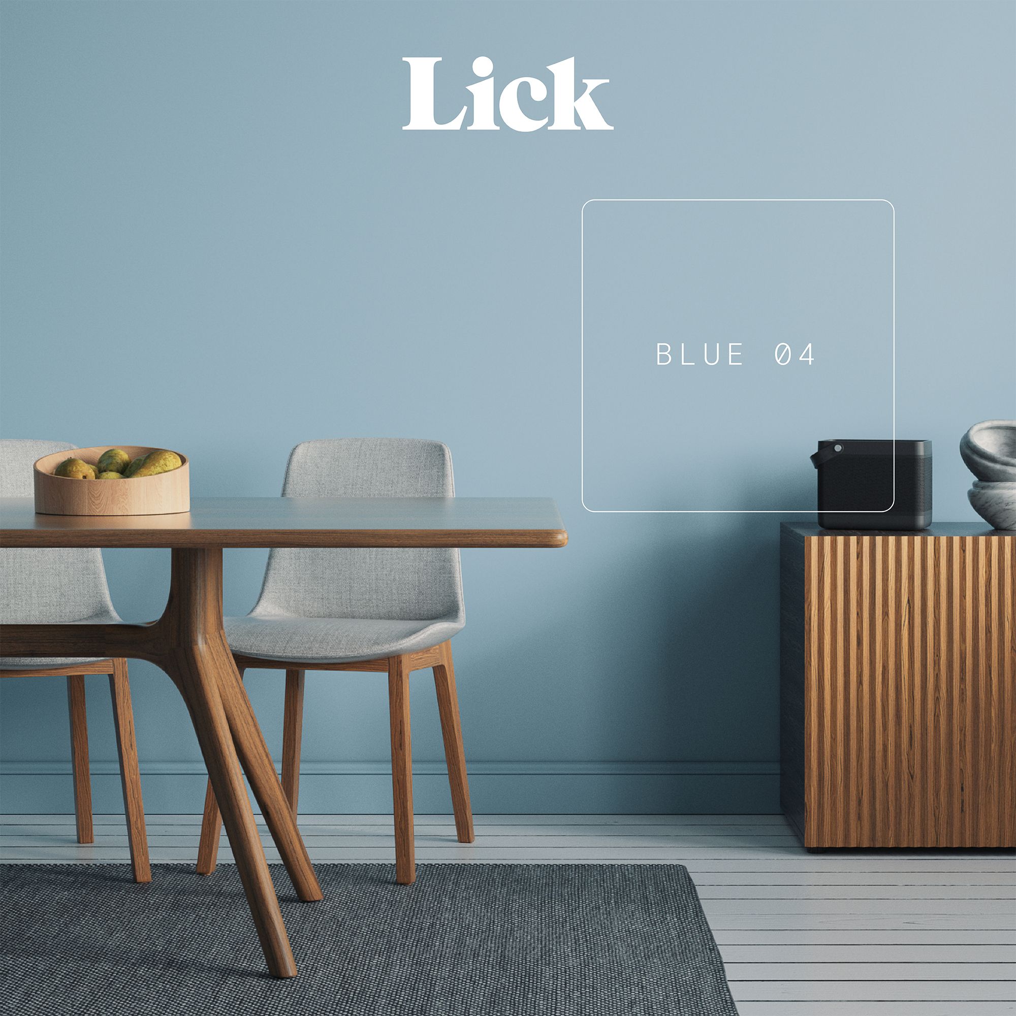 Lick Blue 04 Matt Emulsion paint, 2.5L