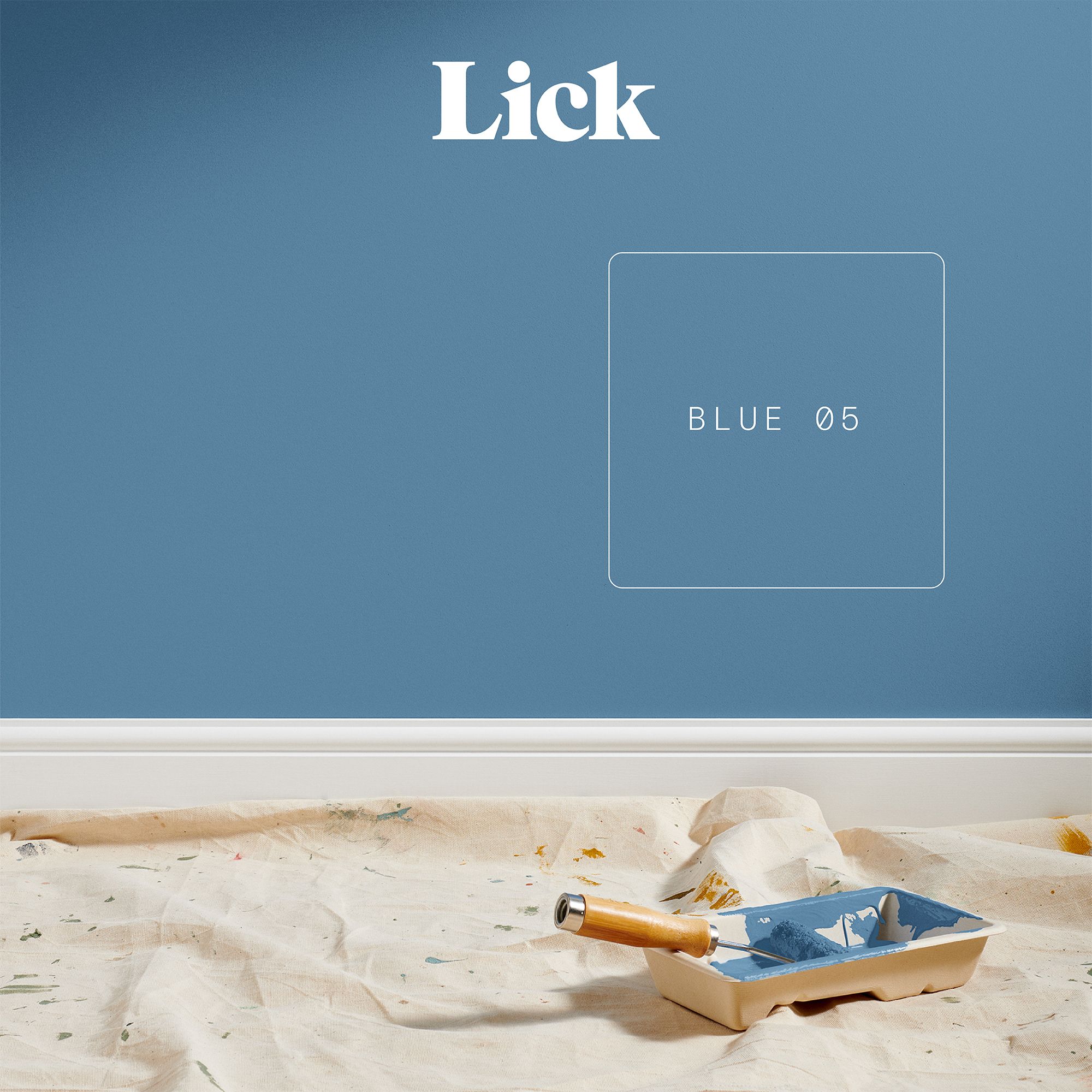 Lick Blue 05 Matt Emulsion paint, 2.5L