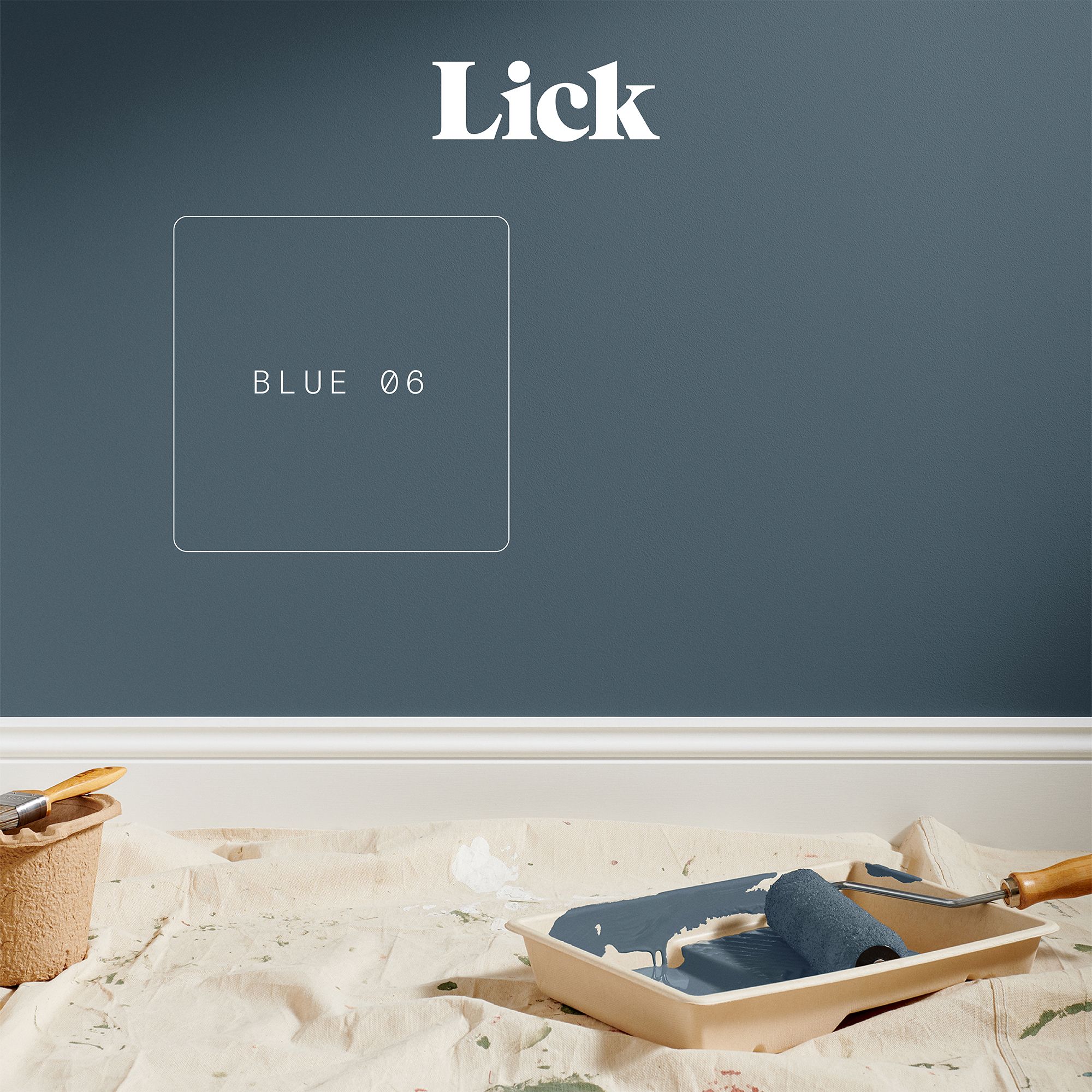 Lick Blue 06 Matt Emulsion paint, 2.5L