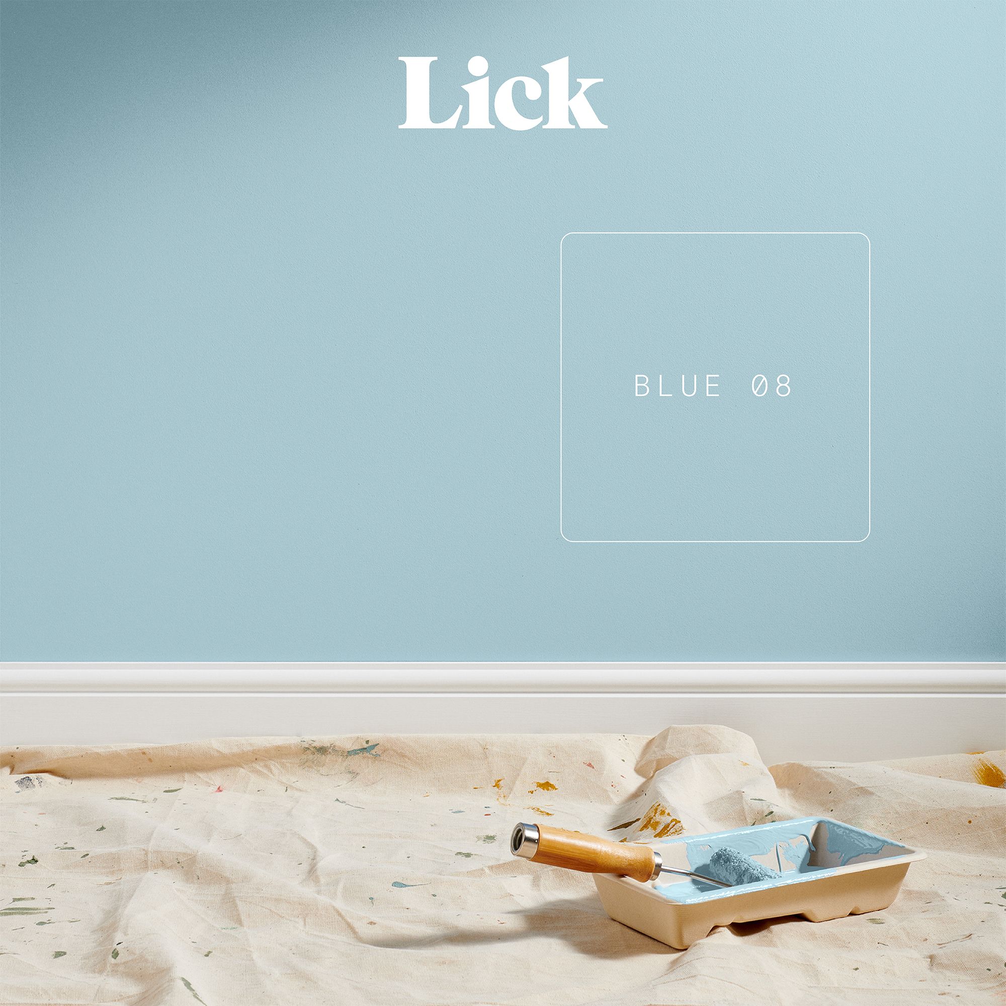 Lick Blue 08 Matt Emulsion paint, 2.5L