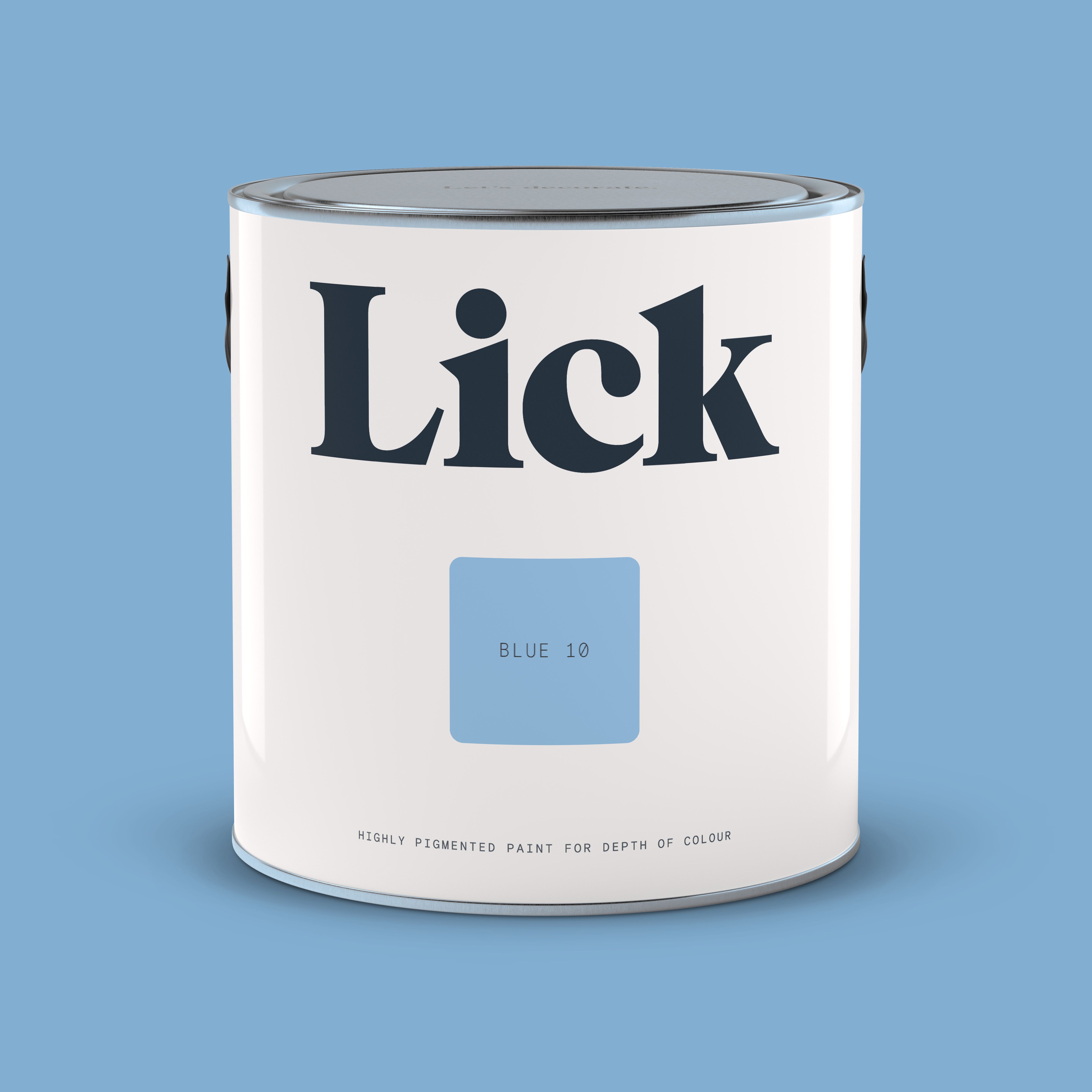 Lick Blue 10 Eggshell Emulsion paint, 2.5L