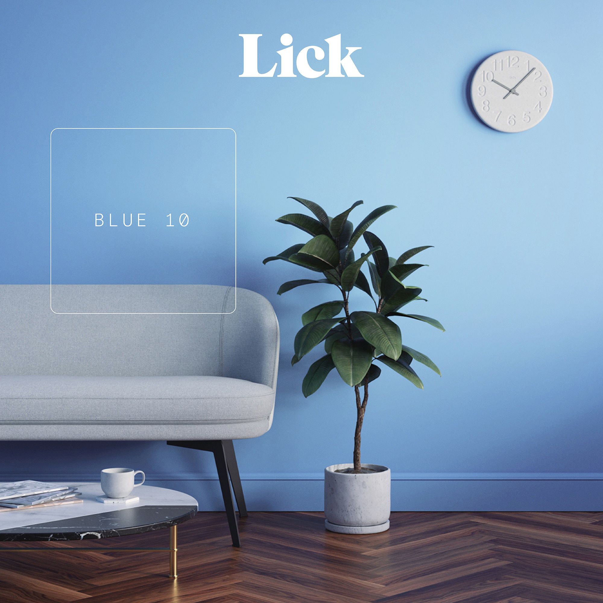 Lick Blue 10 Matt Emulsion paint, 2.5L