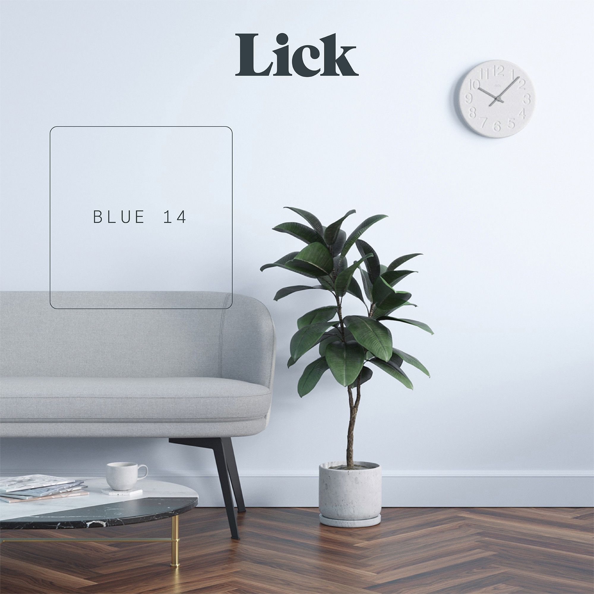 Lick Blue 14 Eggshell Emulsion paint, 2.5L