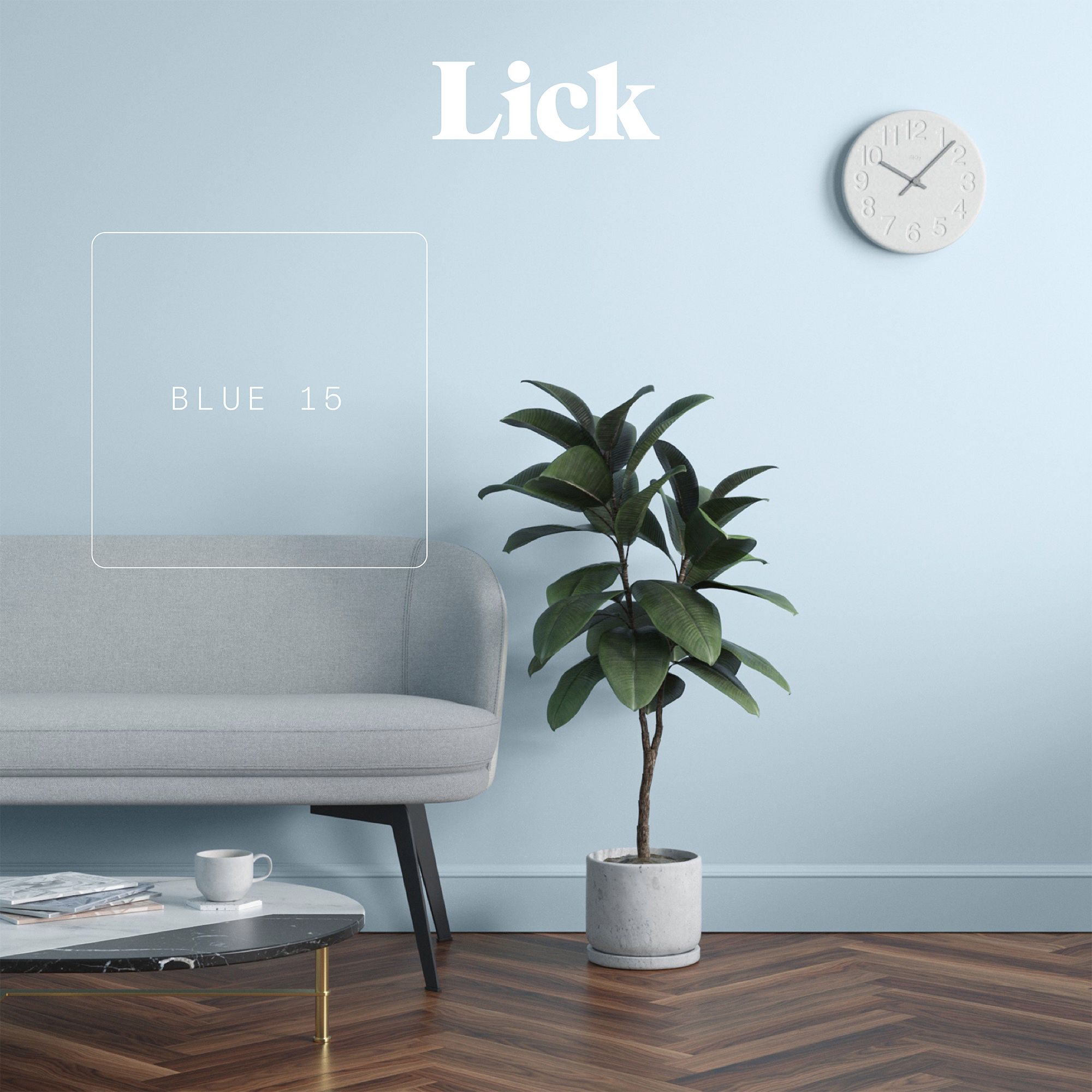 Lick Blue 15 Matt Emulsion paint, 2.5L