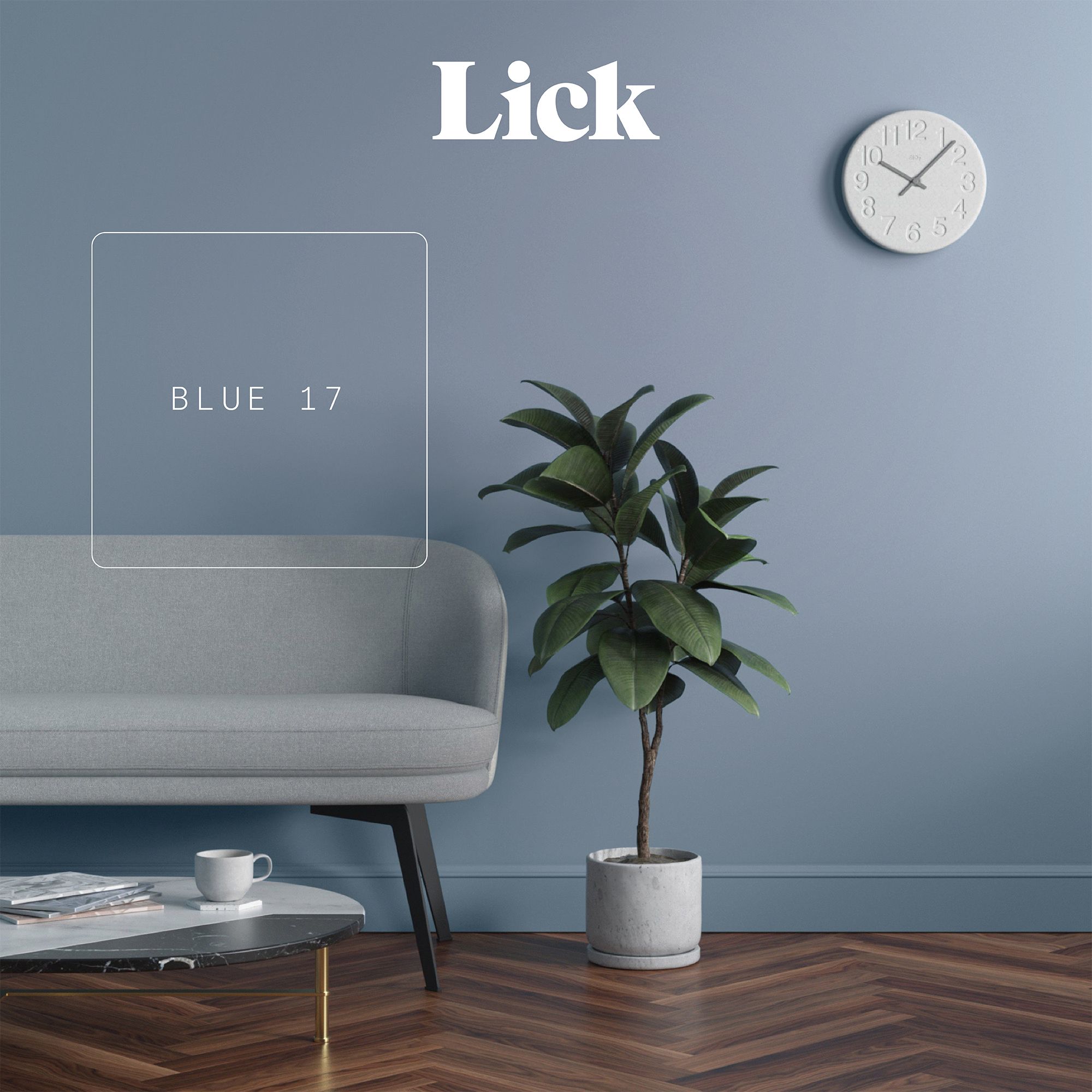 Lick Blue 17 Matt Emulsion paint, 2.5L