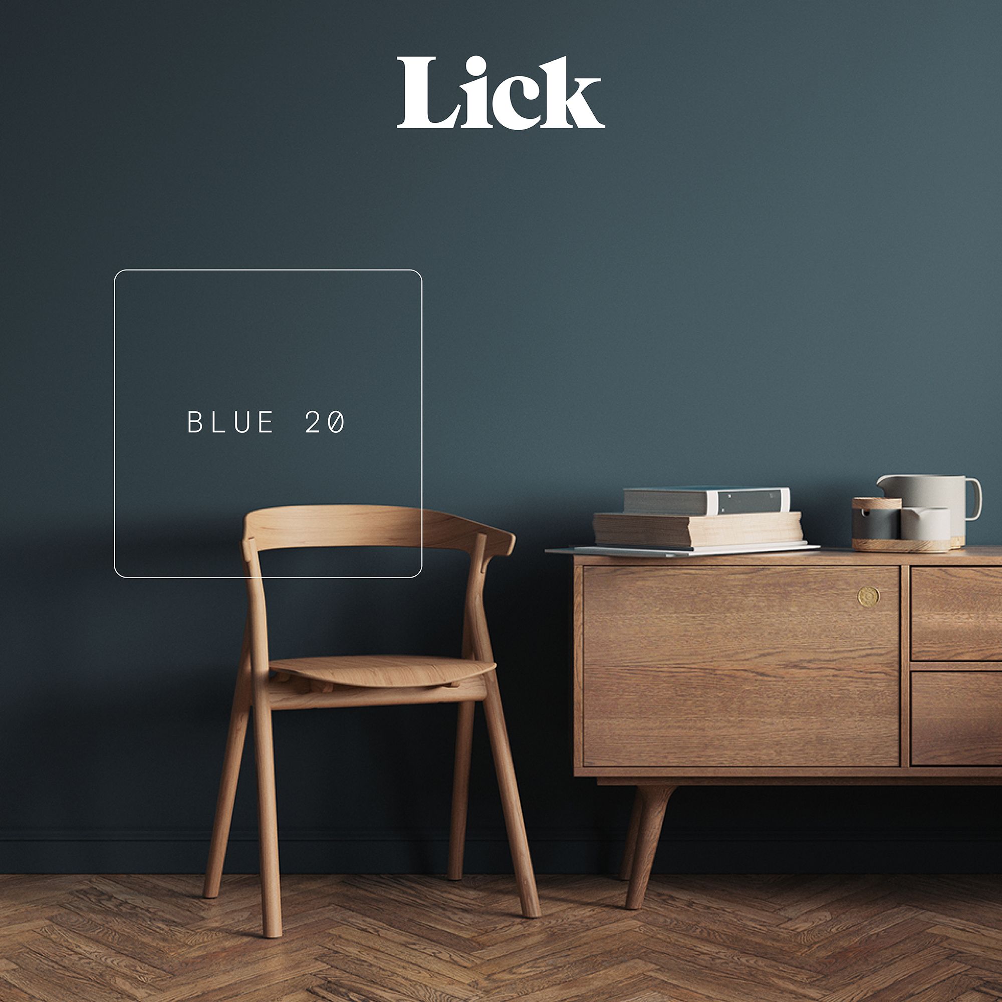 Lick Blue 20 Eggshell Multi-surface Emulsion paint, 2.5L