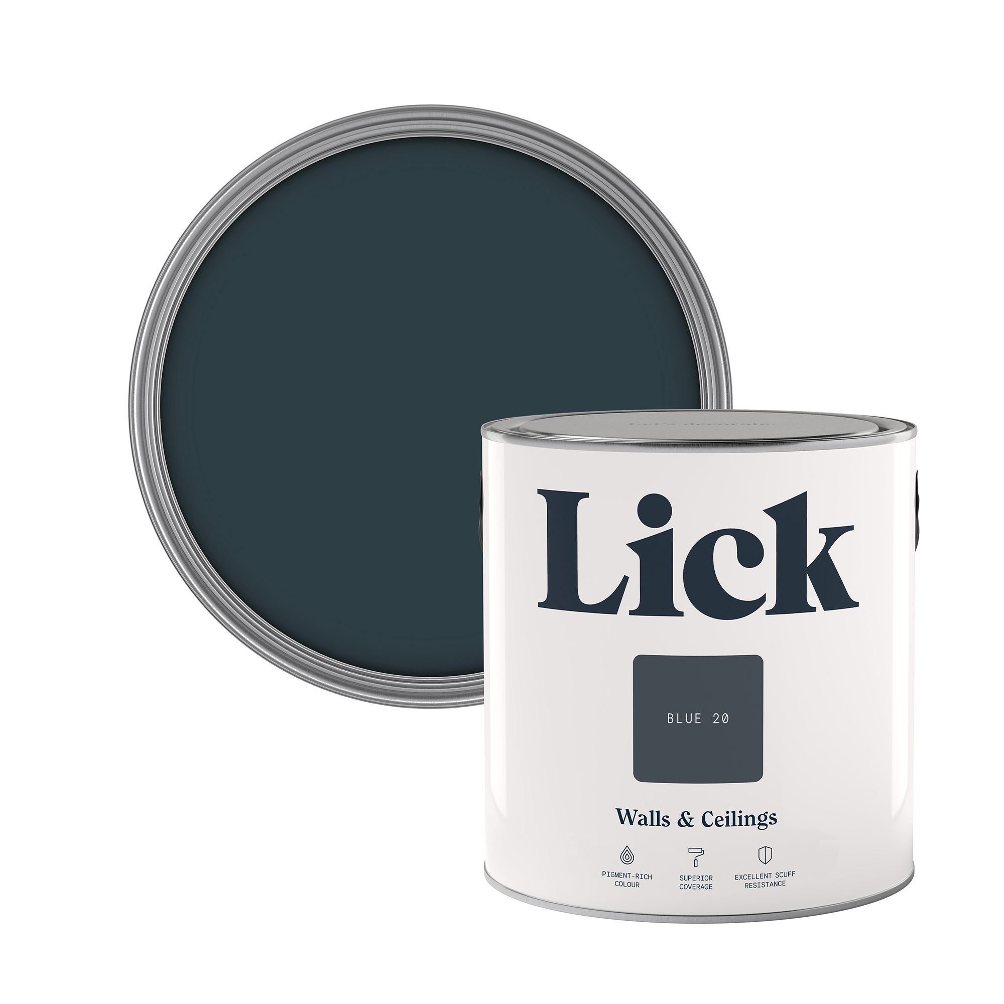 Lick Blue 20 Matt Multi-surface Emulsion paint, 2.5L