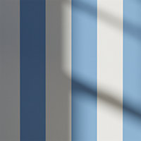 Lick Blue & White Painted Stripe 02 Textured Wallpaper