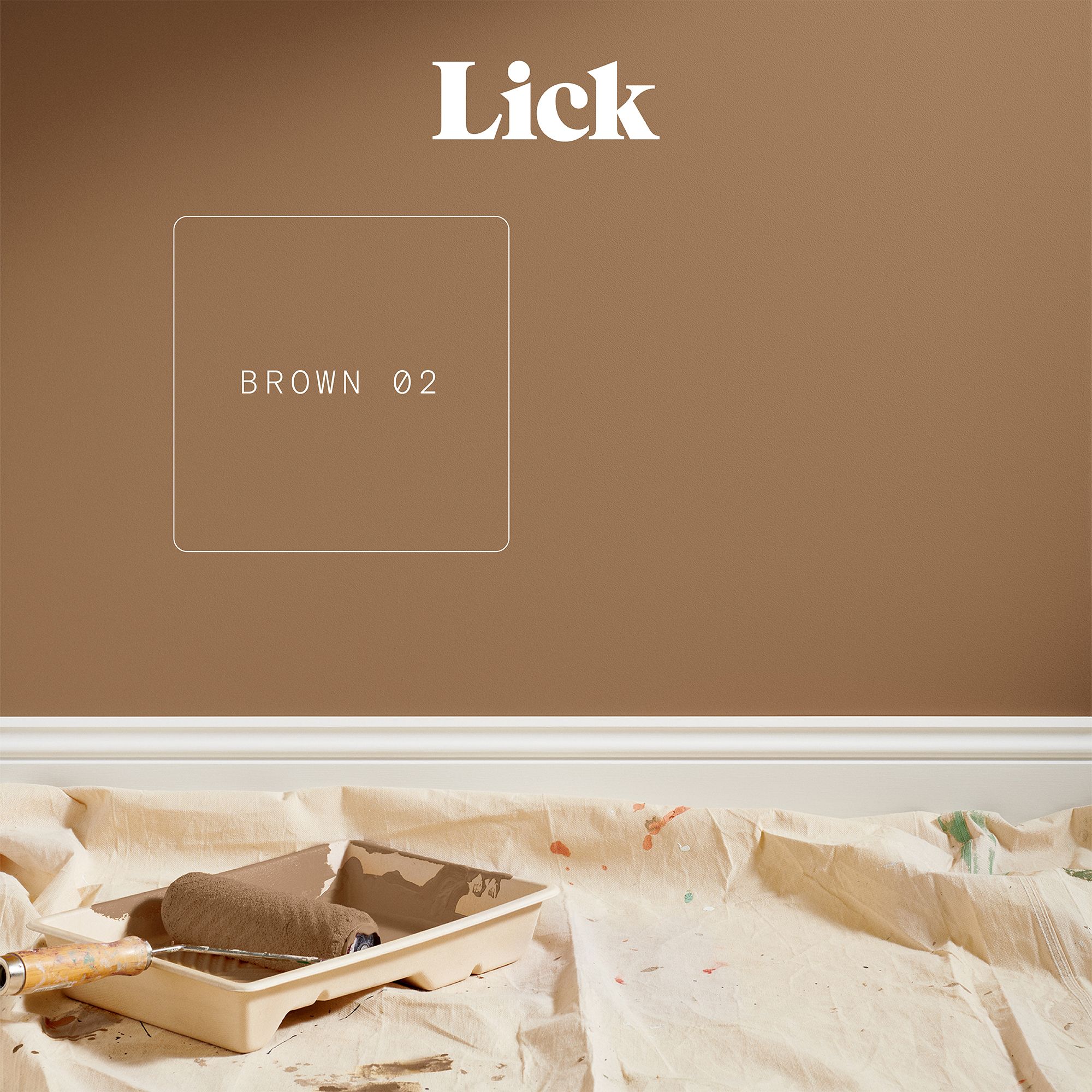 Lick Brown 02 Eggshell Emulsion paint, 2.5L