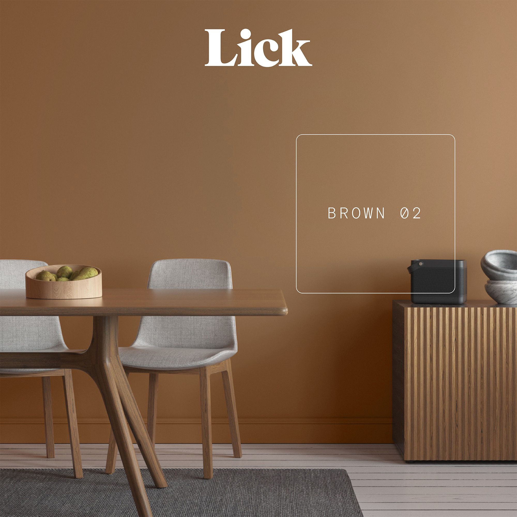 Lick Brown 02 Peel & stick Tester