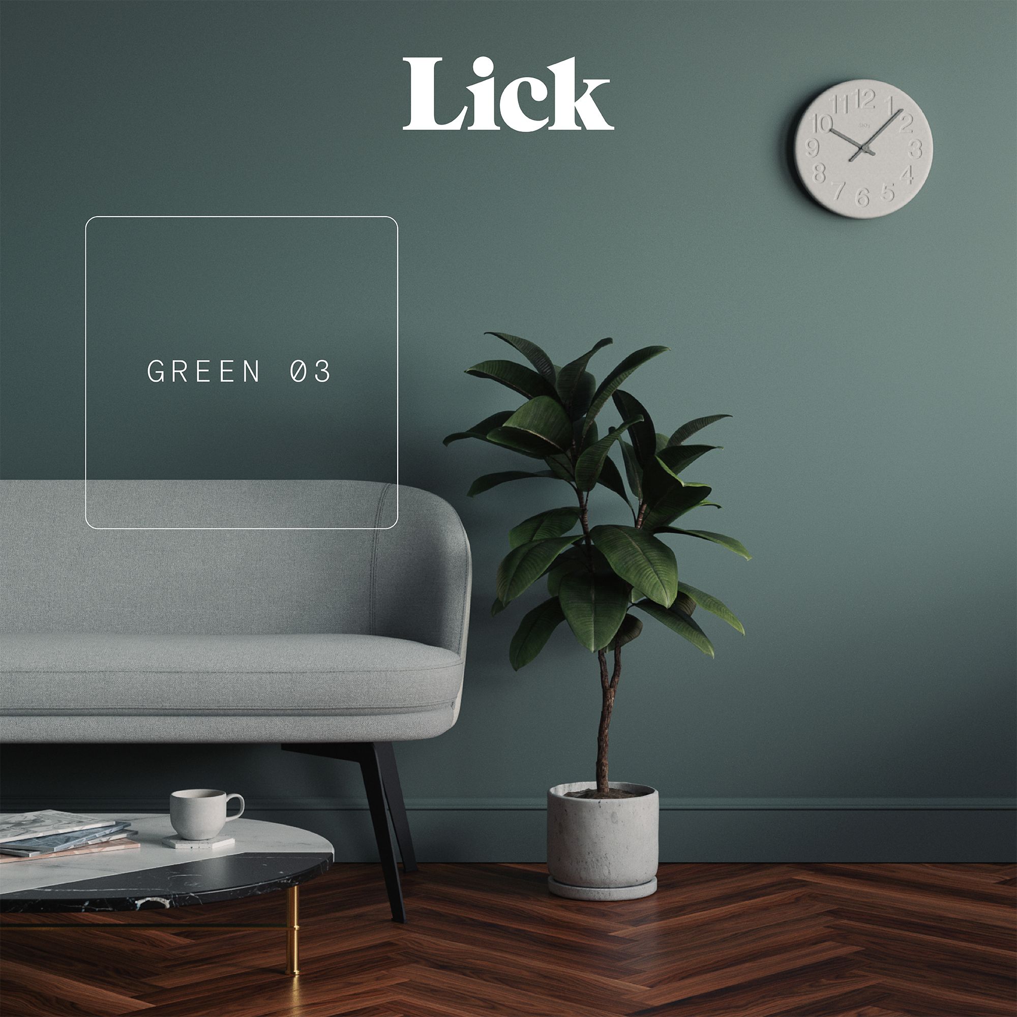 Lick Green 03 Matt Emulsion paint, 2.5L