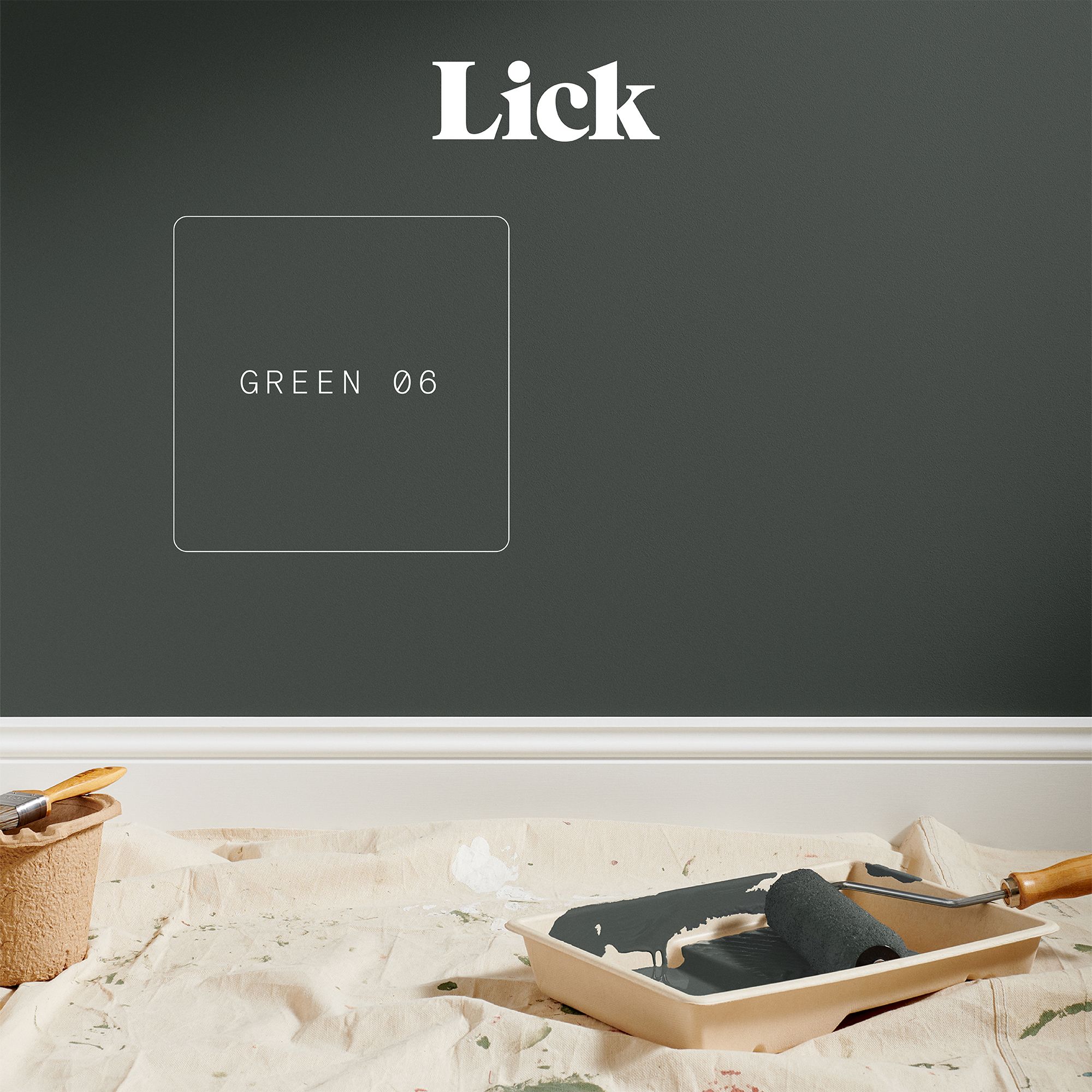 Lick Green 06 Eggshell Emulsion paint, 2.5L