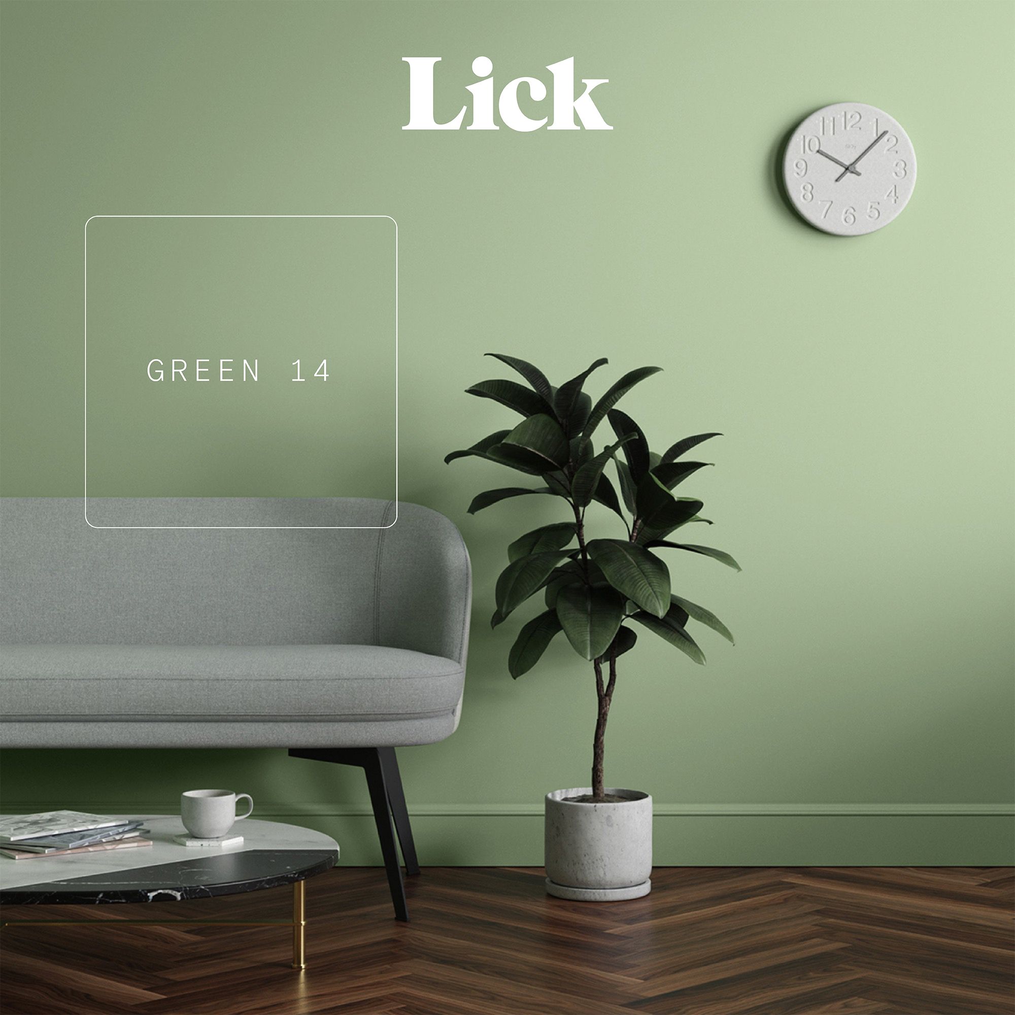 Lick Green 14 Matt Emulsion paint, 2.5L