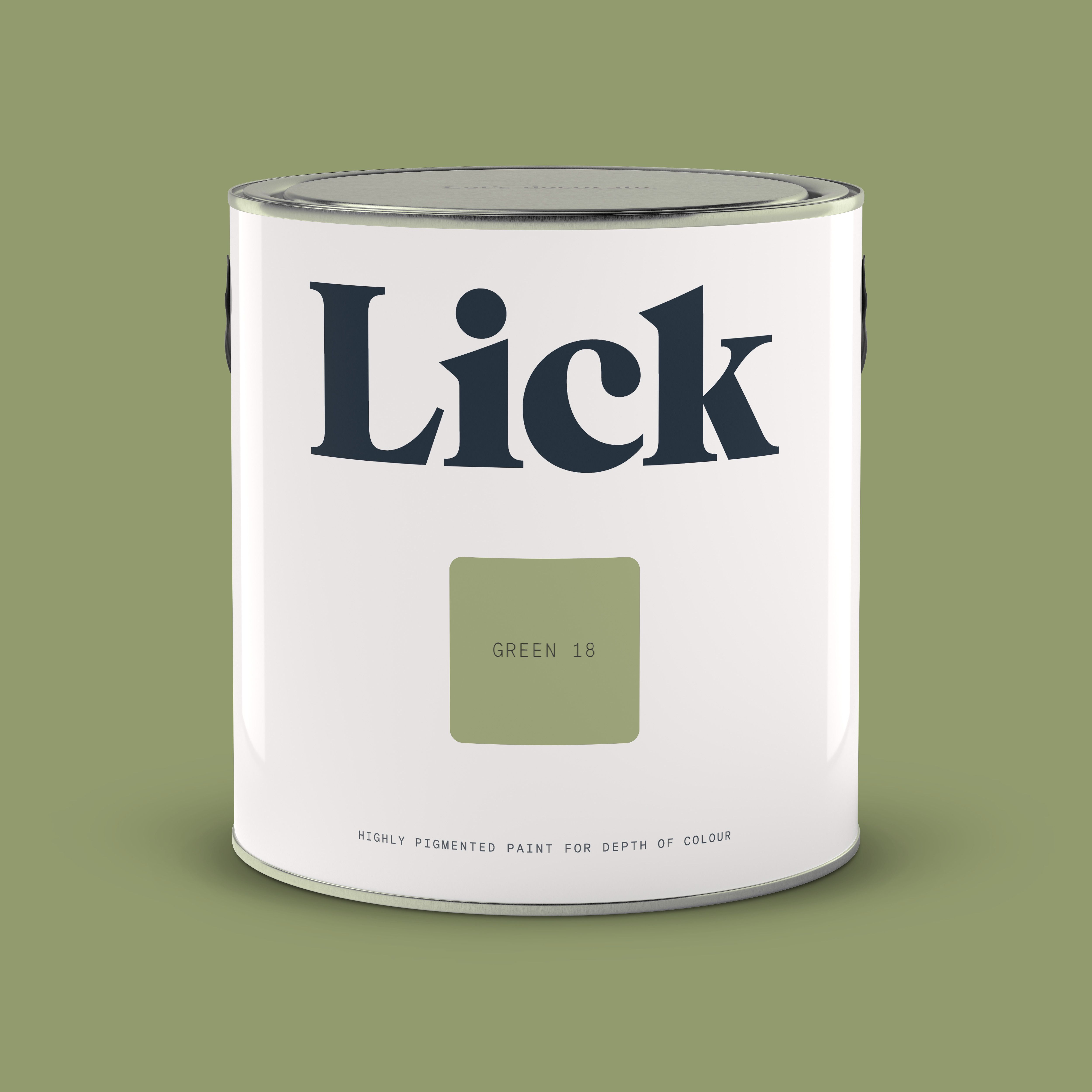 Lick Green 18 Eggshell Emulsion paint, 2.5L