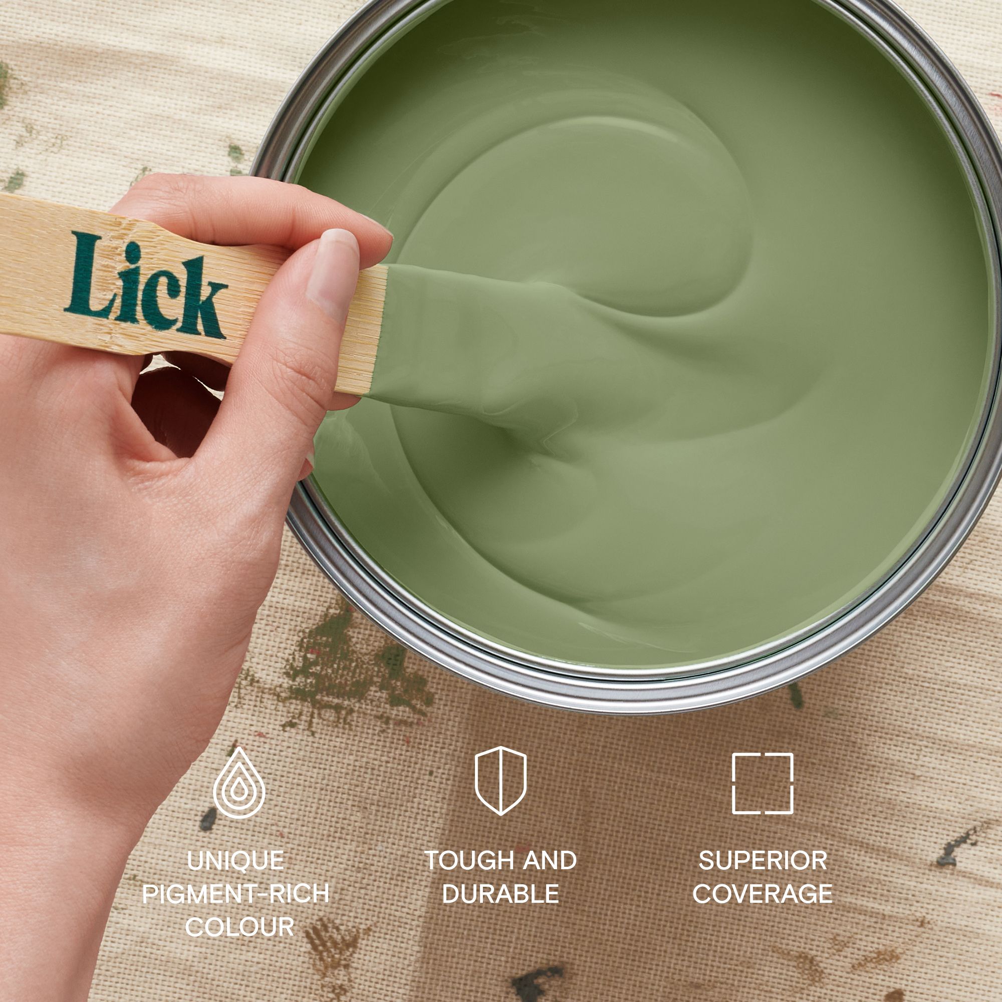 Lick Green 18 Eggshell Emulsion paint, 2.5L