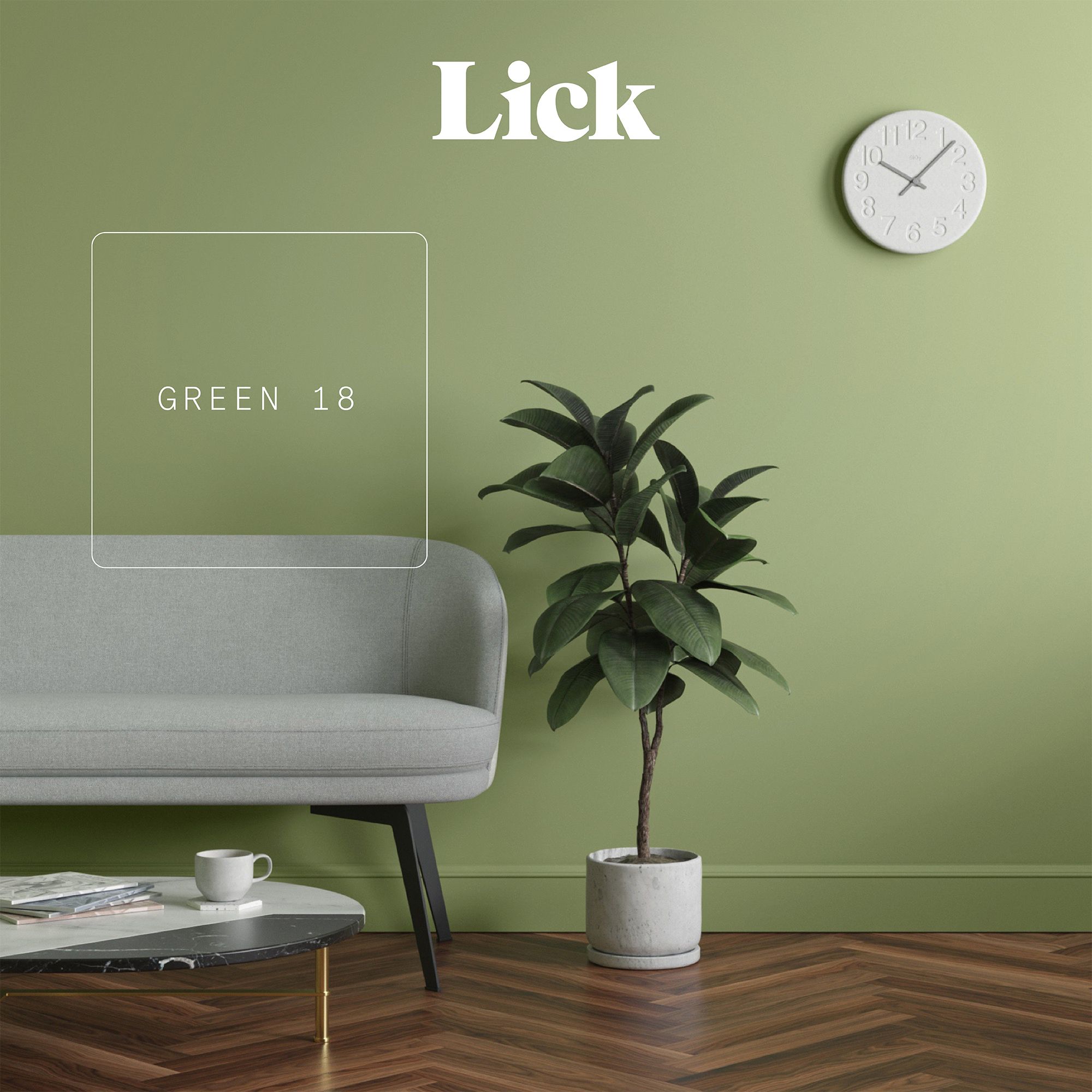 Lick Green 18 Matt Emulsion paint, 2.5L
