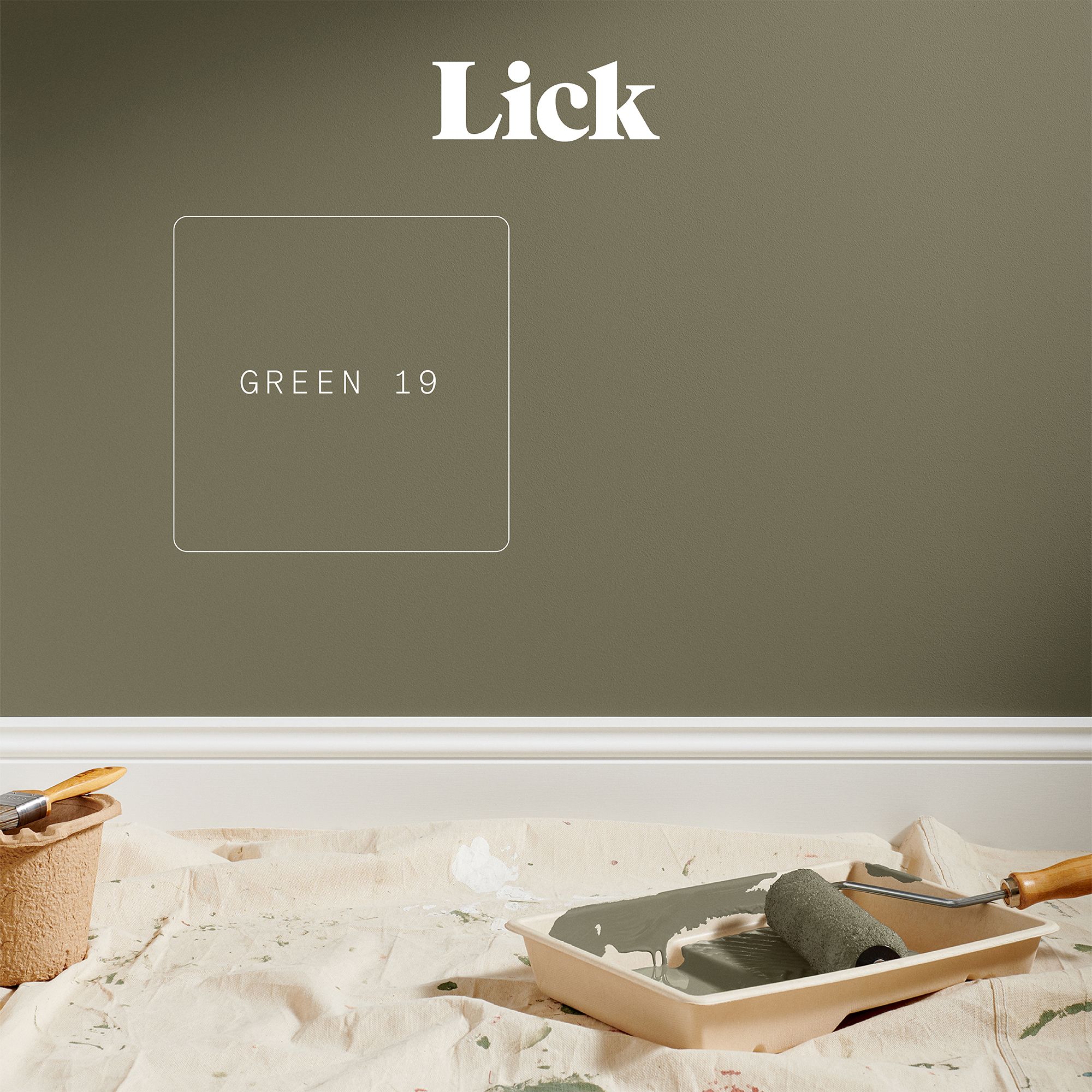 Lick Green 19 Matt Emulsion paint, 2.5L