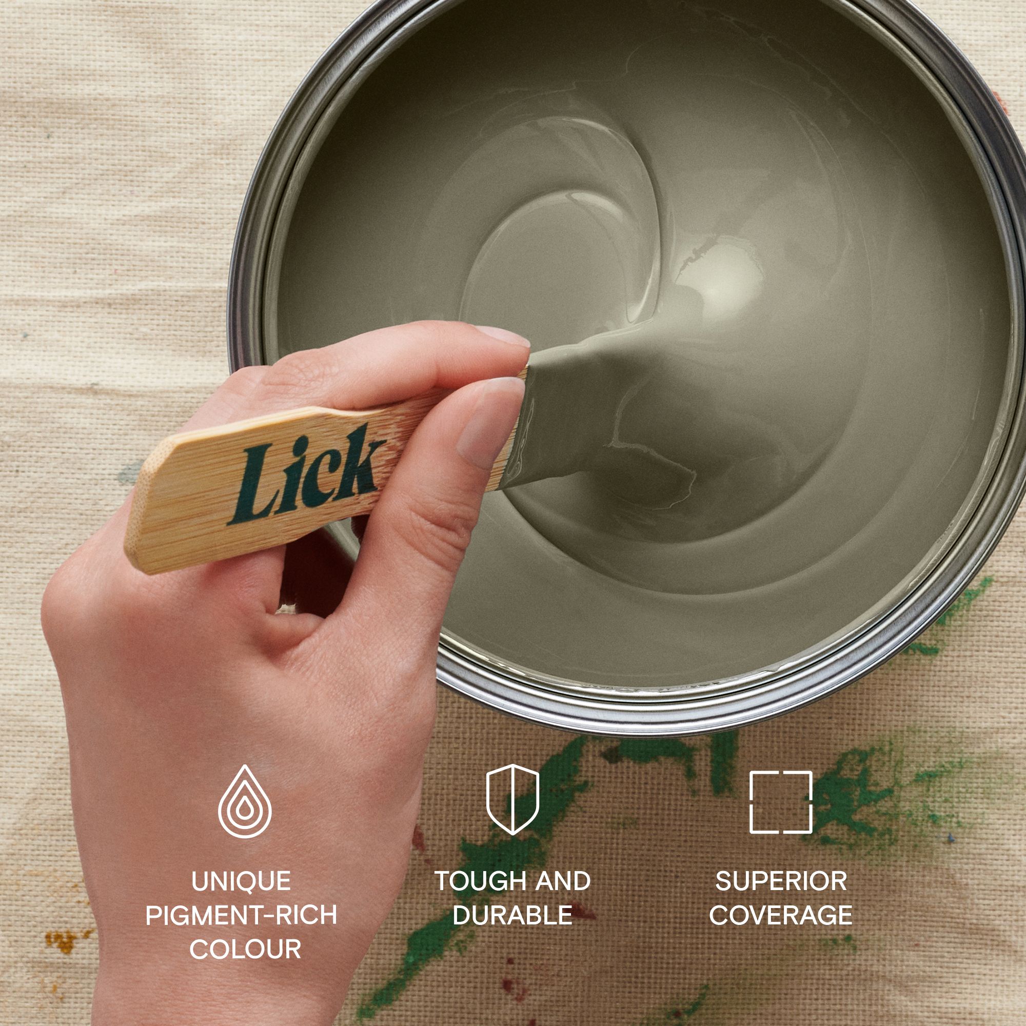 Lick Green 19 Peel & stick Tester