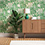 Lick Green, White & Beige Wildflowers 02 Textured Wallpaper