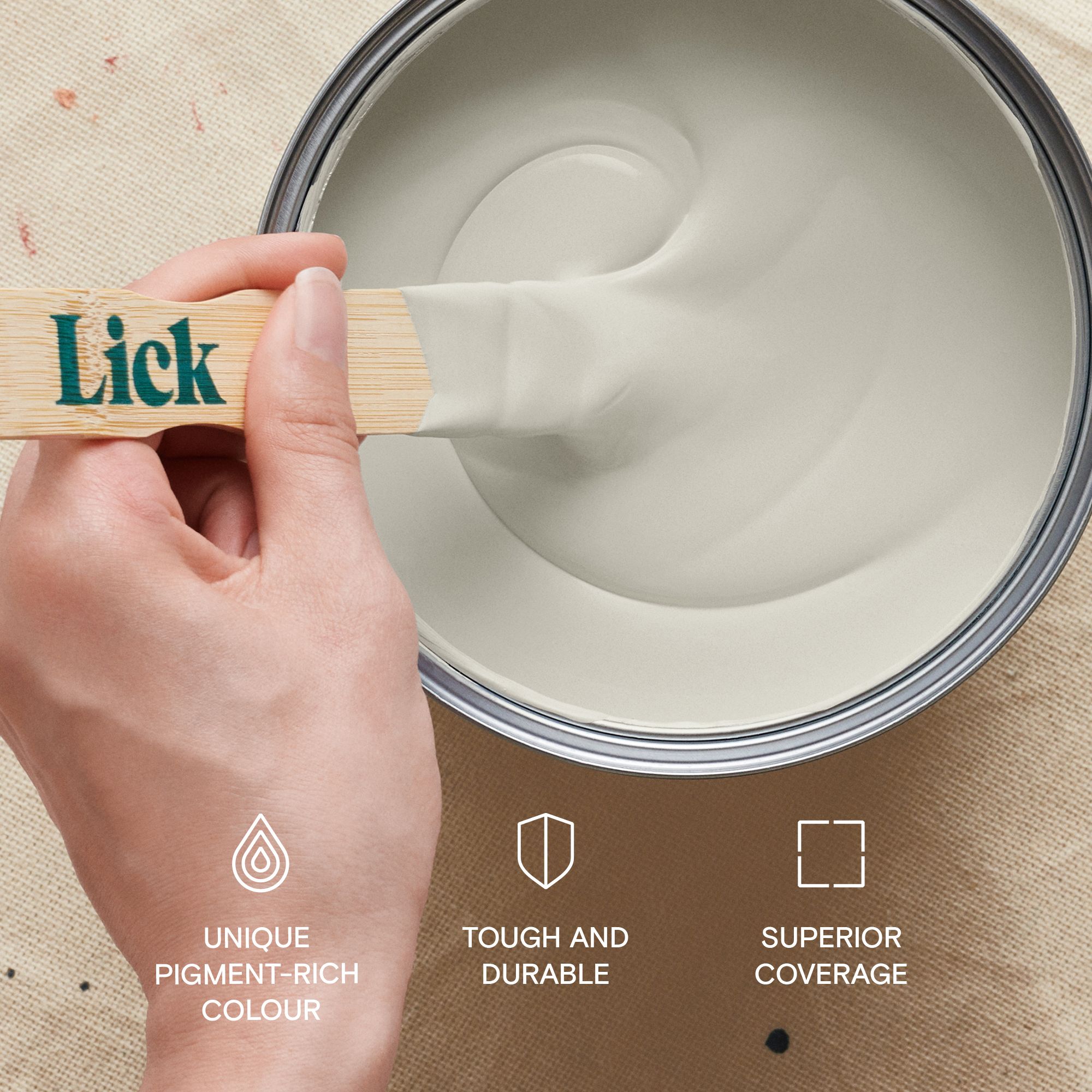 Lick Greige 02 Eggshell Emulsion paint, 2.5L