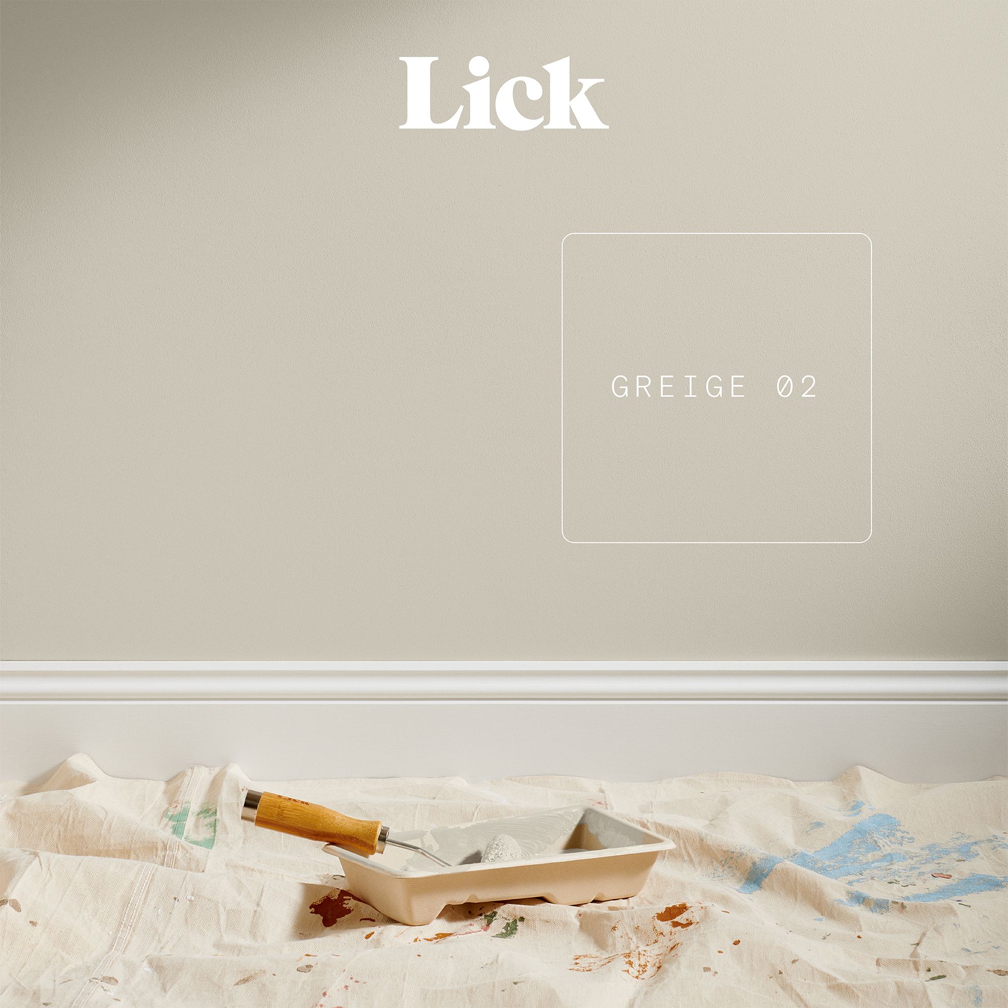 Lick Greige 02 Eggshell Emulsion paint, 2.5L